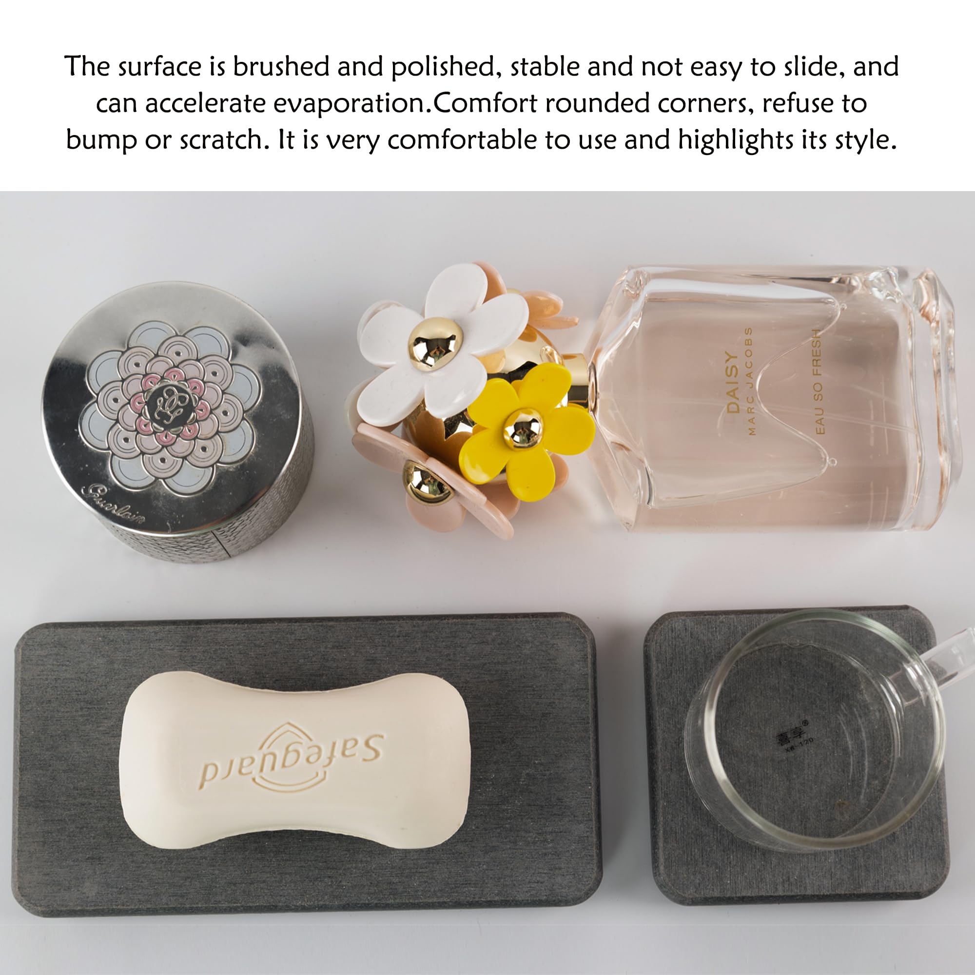 Set of 4 Water Absorbent Diatomite Coasters (4 Count)