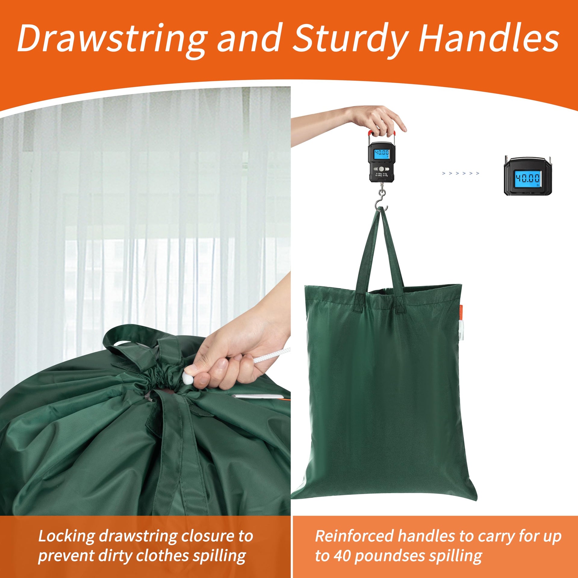 Extra Heavy Duty Laundry Bag with Handles