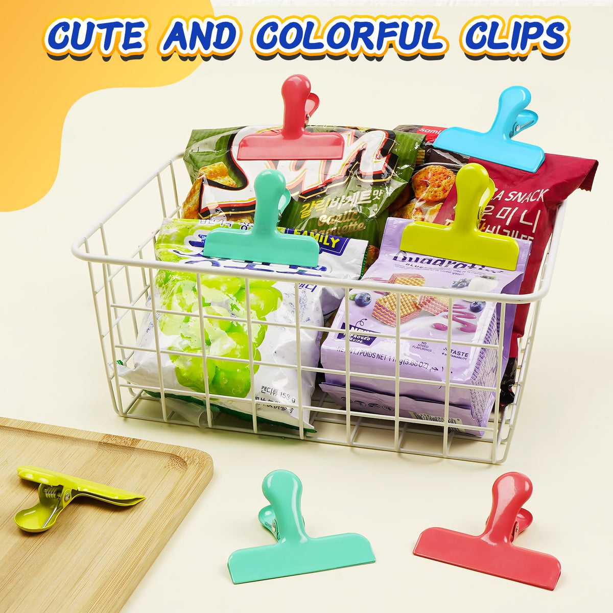 12 Pack Stainless Steel Chip Bag Clips (12 Count)