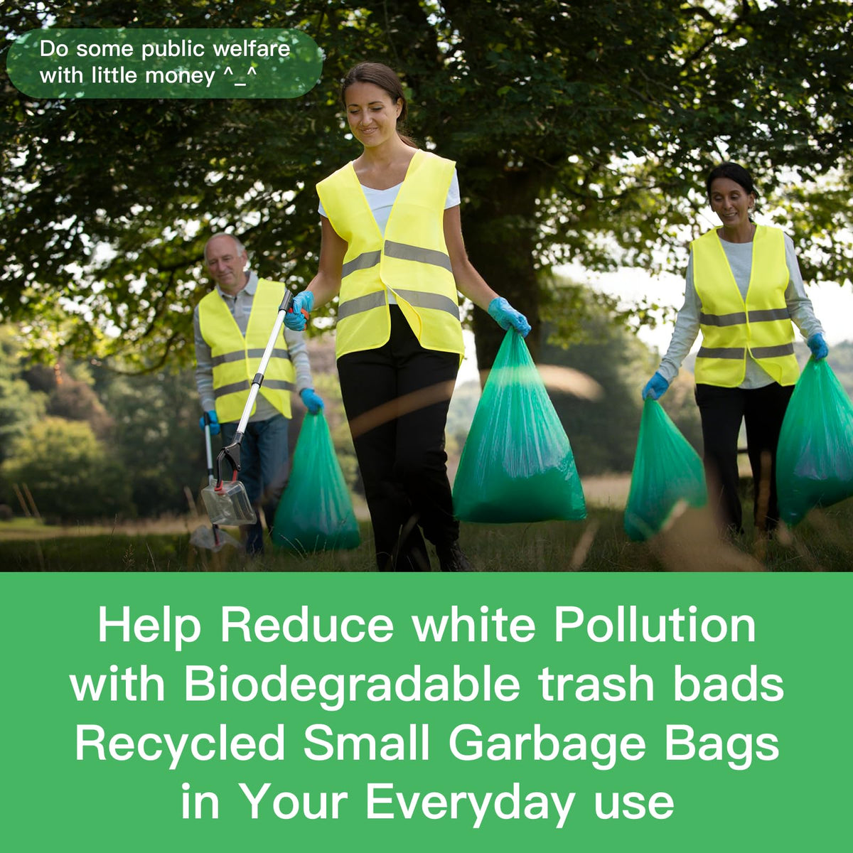Small Biodegradable Trash Bags 1.2 Gallon (100 Count)