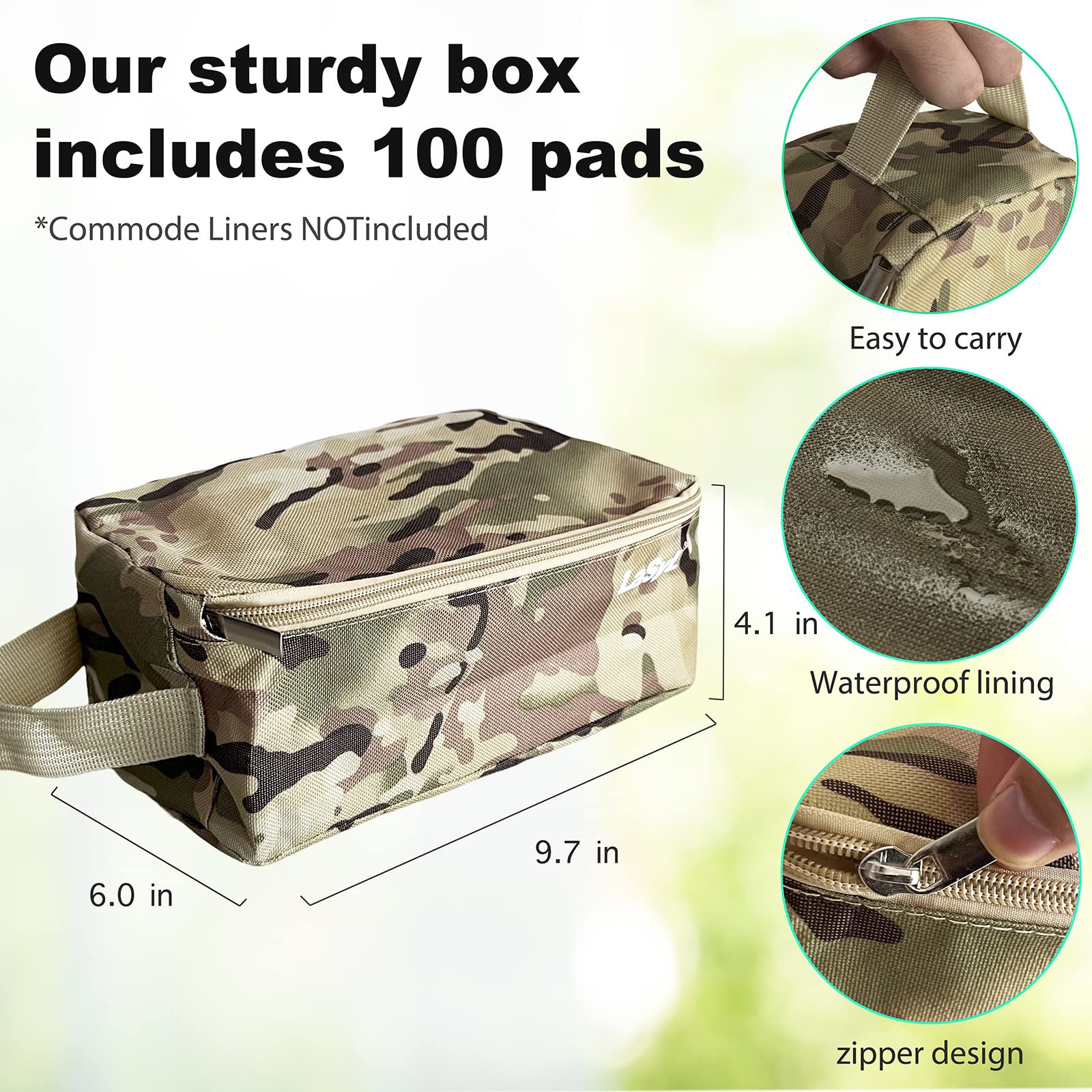 Super Absorbent Commode Pads (100 Count)