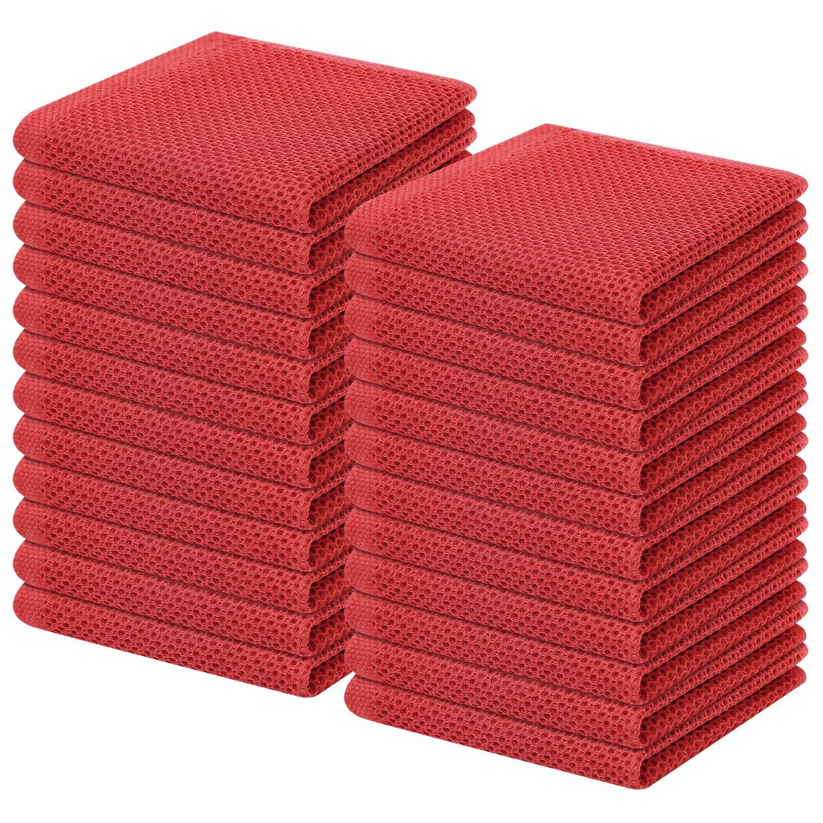 100% Cotton Waffle Weave Kitchen Dish Cloths 24 (24 Count)