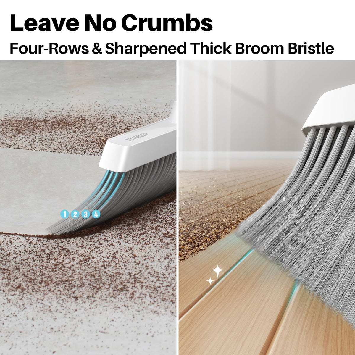 White Broom and Dustpan Set