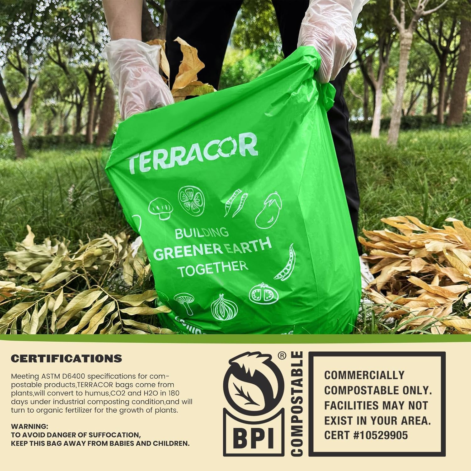 13 Gallon Compostable Trash Bags (40 Count)