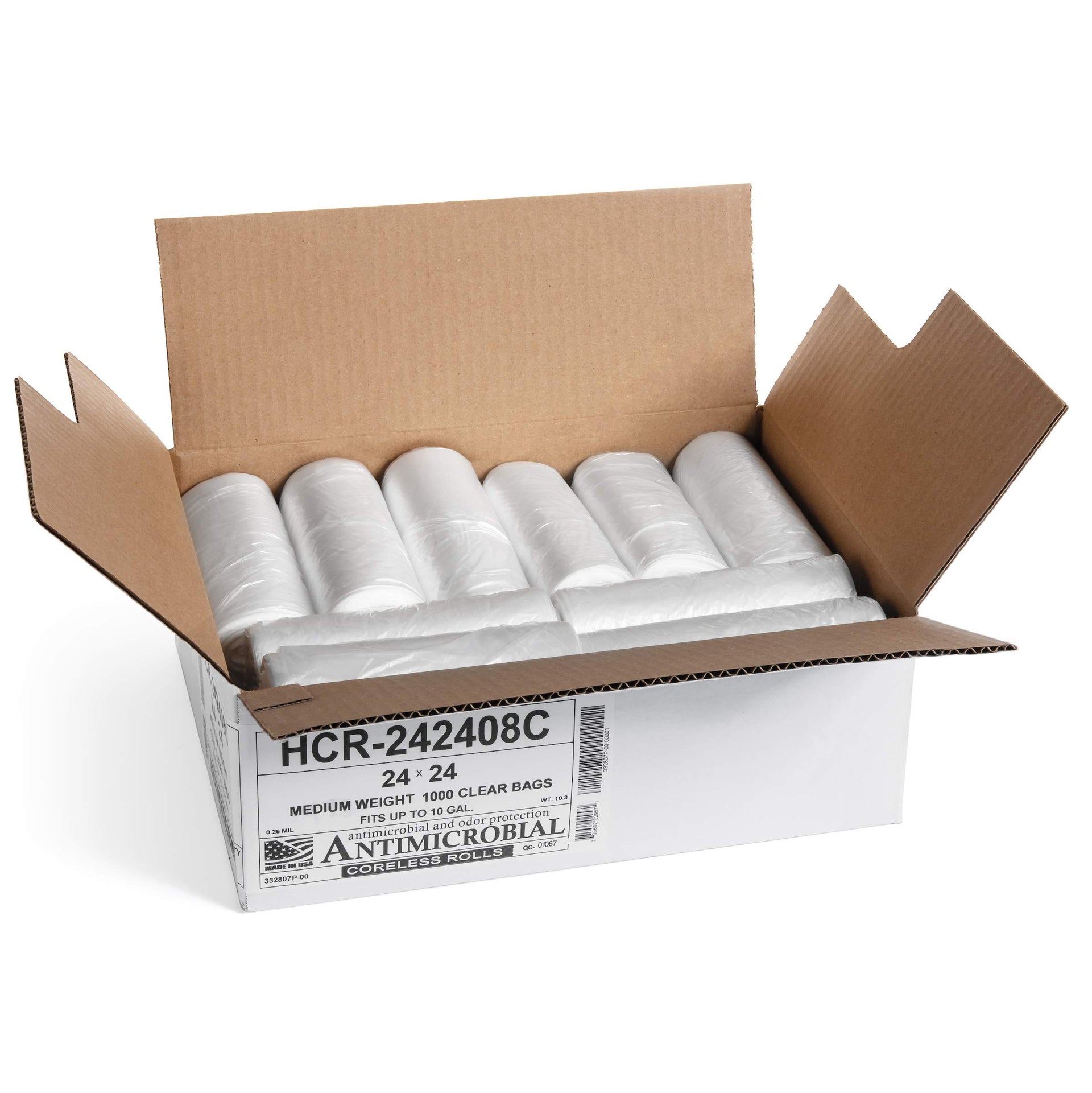 10 Gal Clear Trash Bags (1000 Count)