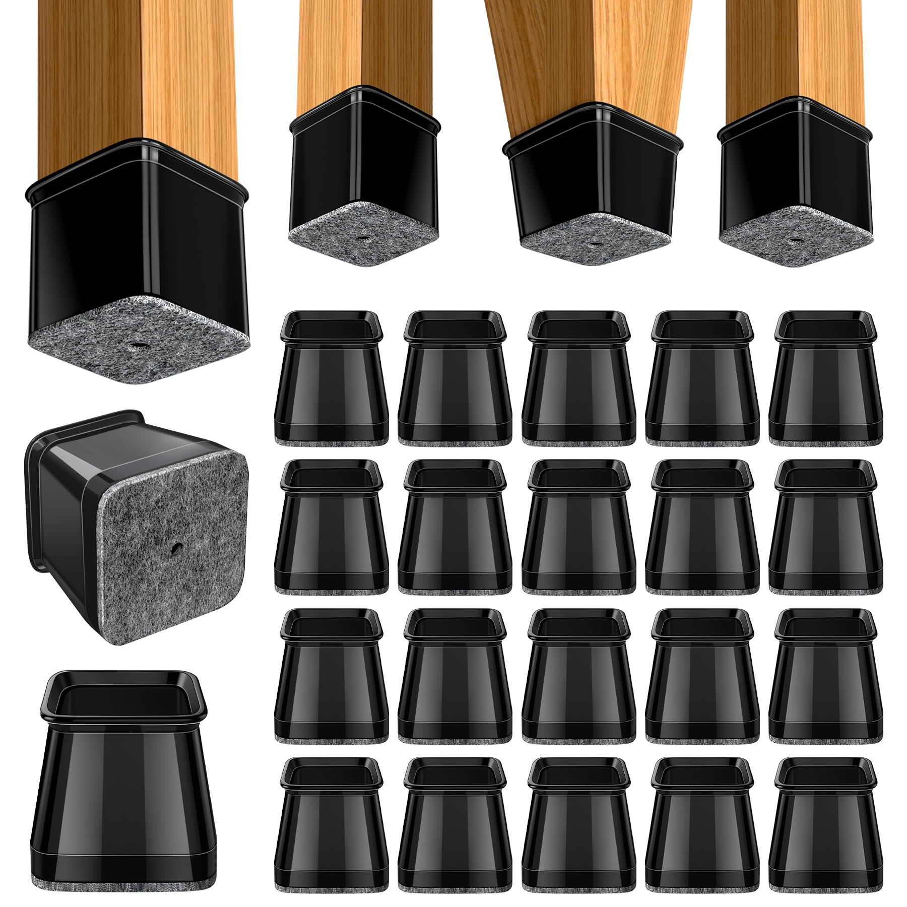 Chair Leg Floor Protectors for Hardwood Floors Anti (20 Count)