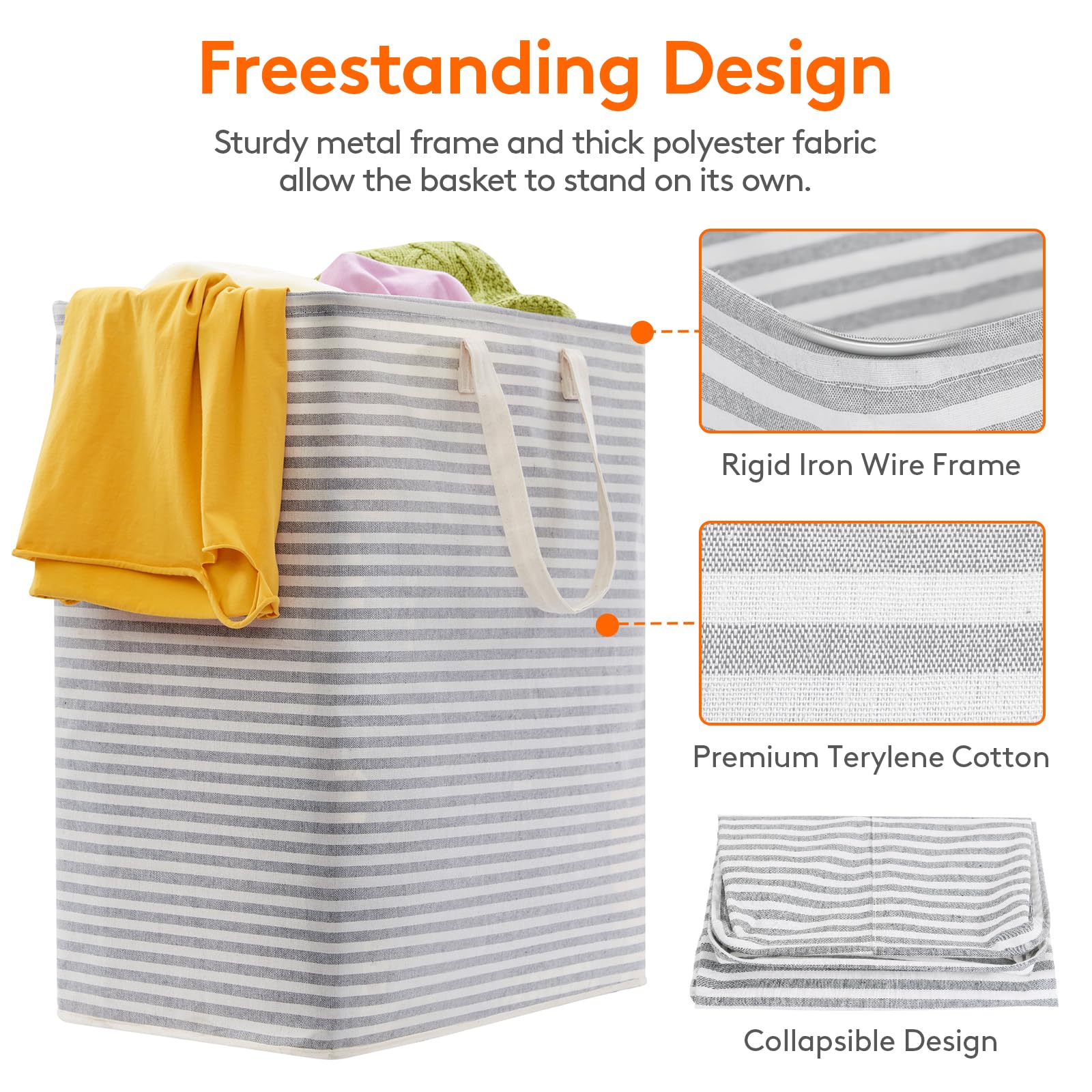 2 Pack Laundry Basket 100L Each (2 Count)