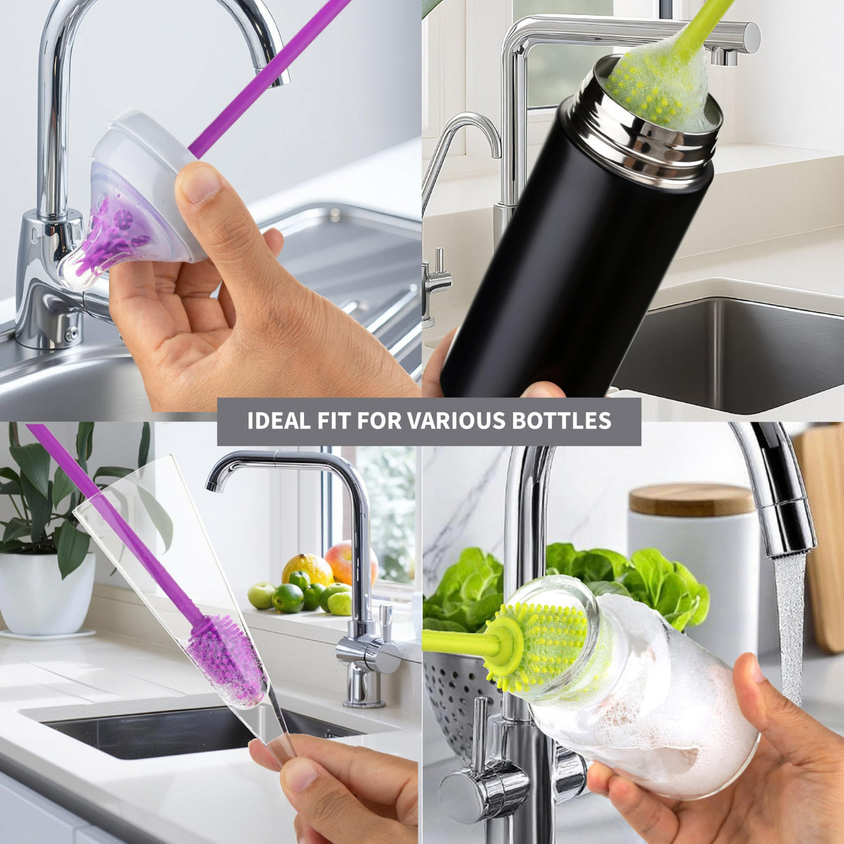 A Brush Silicone Bottle Cleaner Brush (2 Count)
