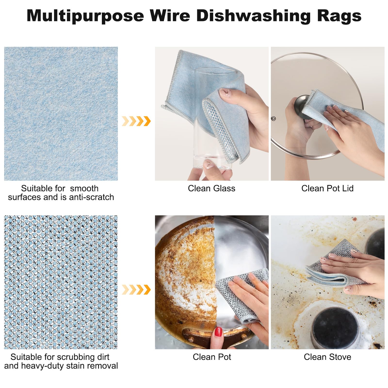 20pcs Non Scratch Wire Dishcloth