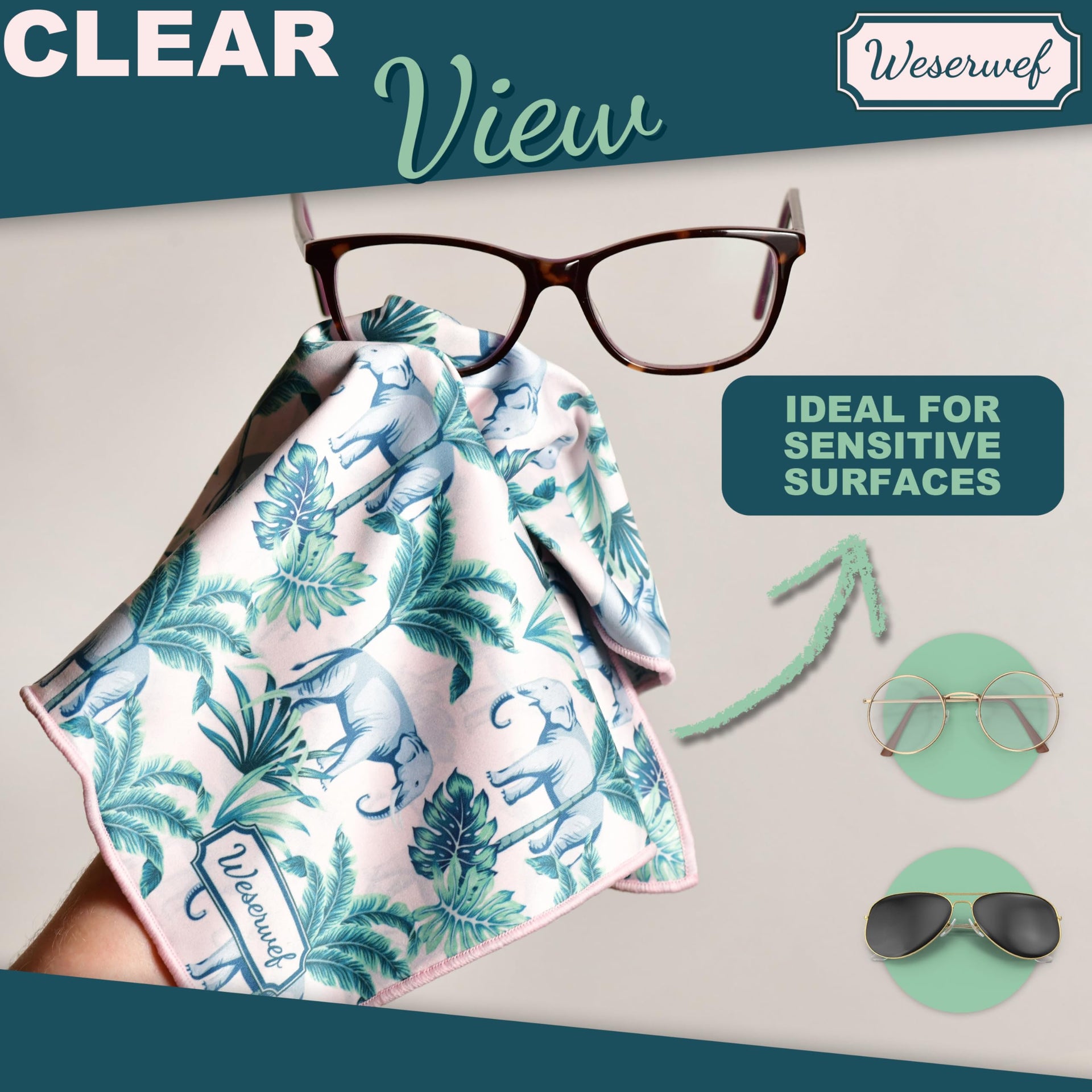 Design Microfiber Glasses Cleaning Cloth