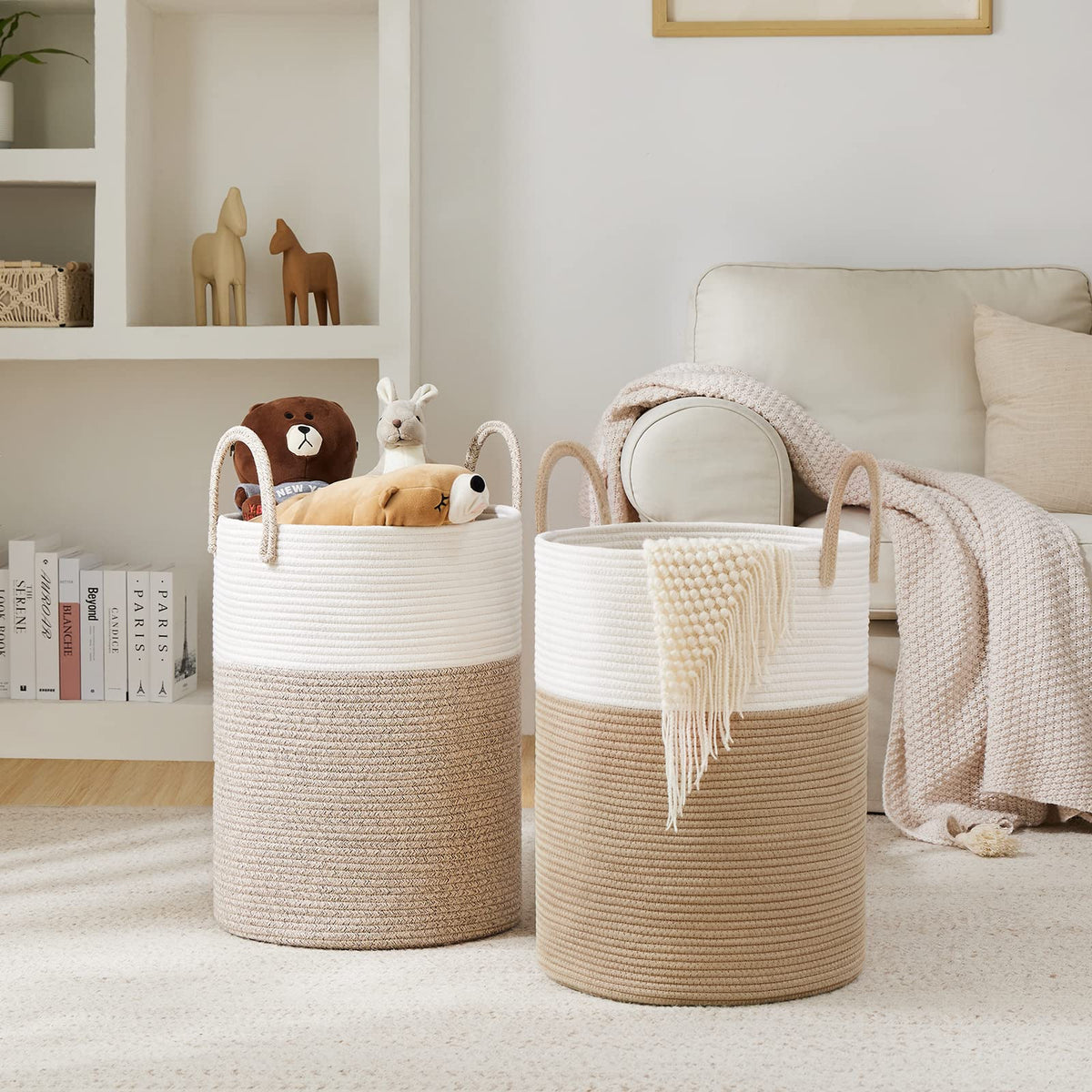 Cotton Rope Laundry Hamper Basket - ModHome Supplies
