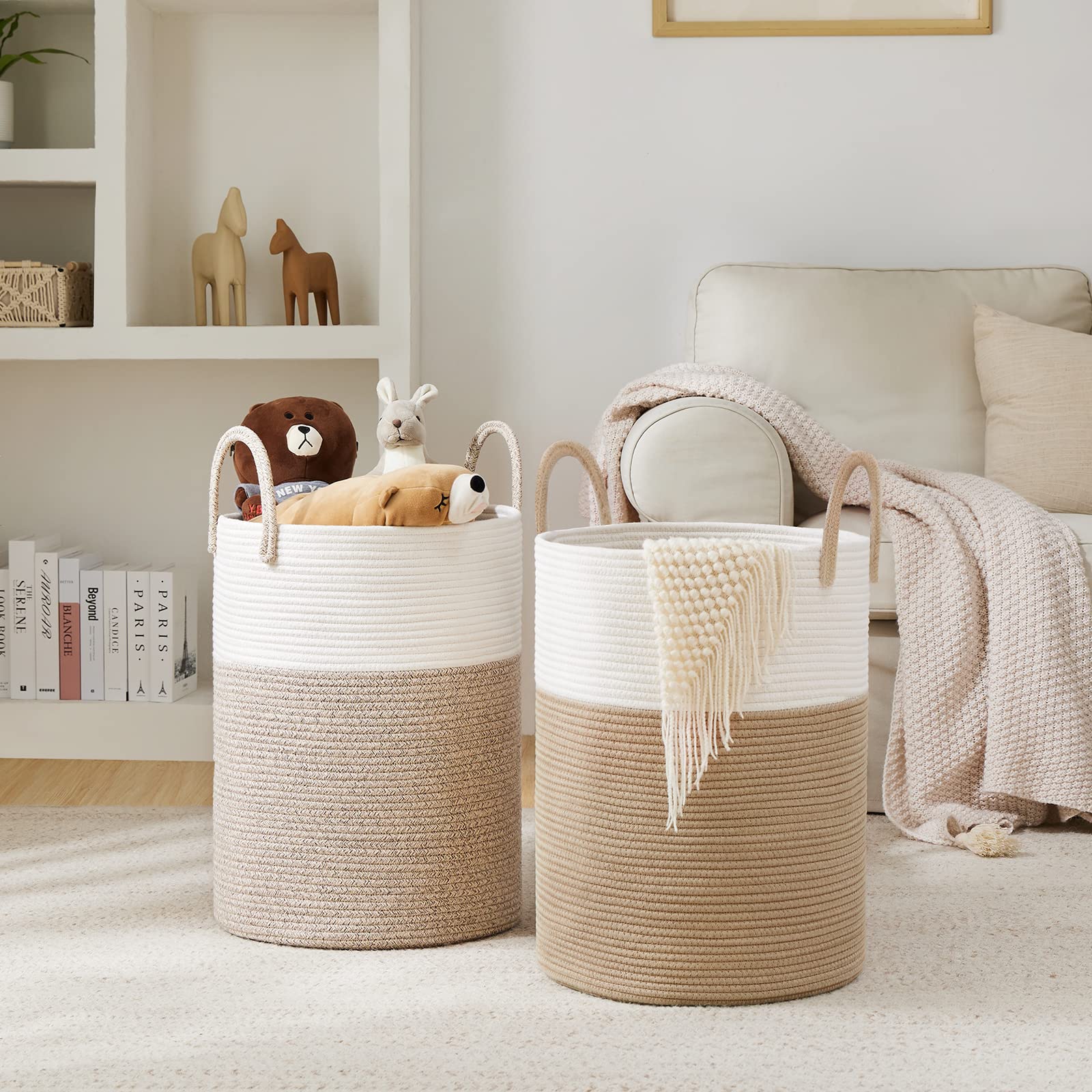 Cotton Rope Laundry Hamper Basket - ModHome Supplies