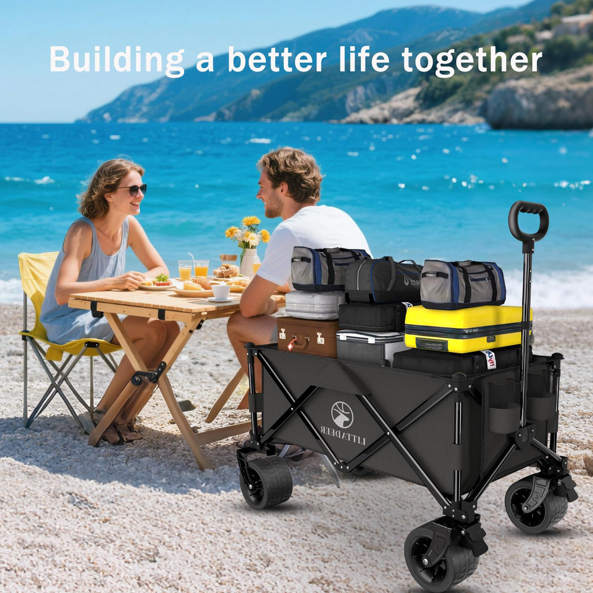 Folding Beach Wagons Carts Foldable
