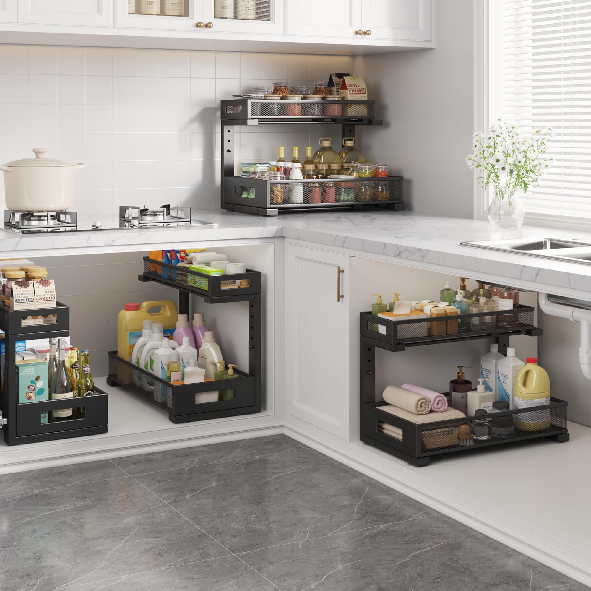 2 Pack 17IN Depth Under Sink Storage Organizer (2 Count)