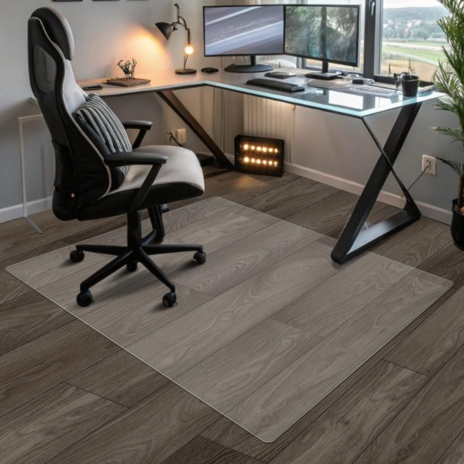 Chair Mat for Hard Floor 60"x 48" Large Office Chair Mat Smooth Glide