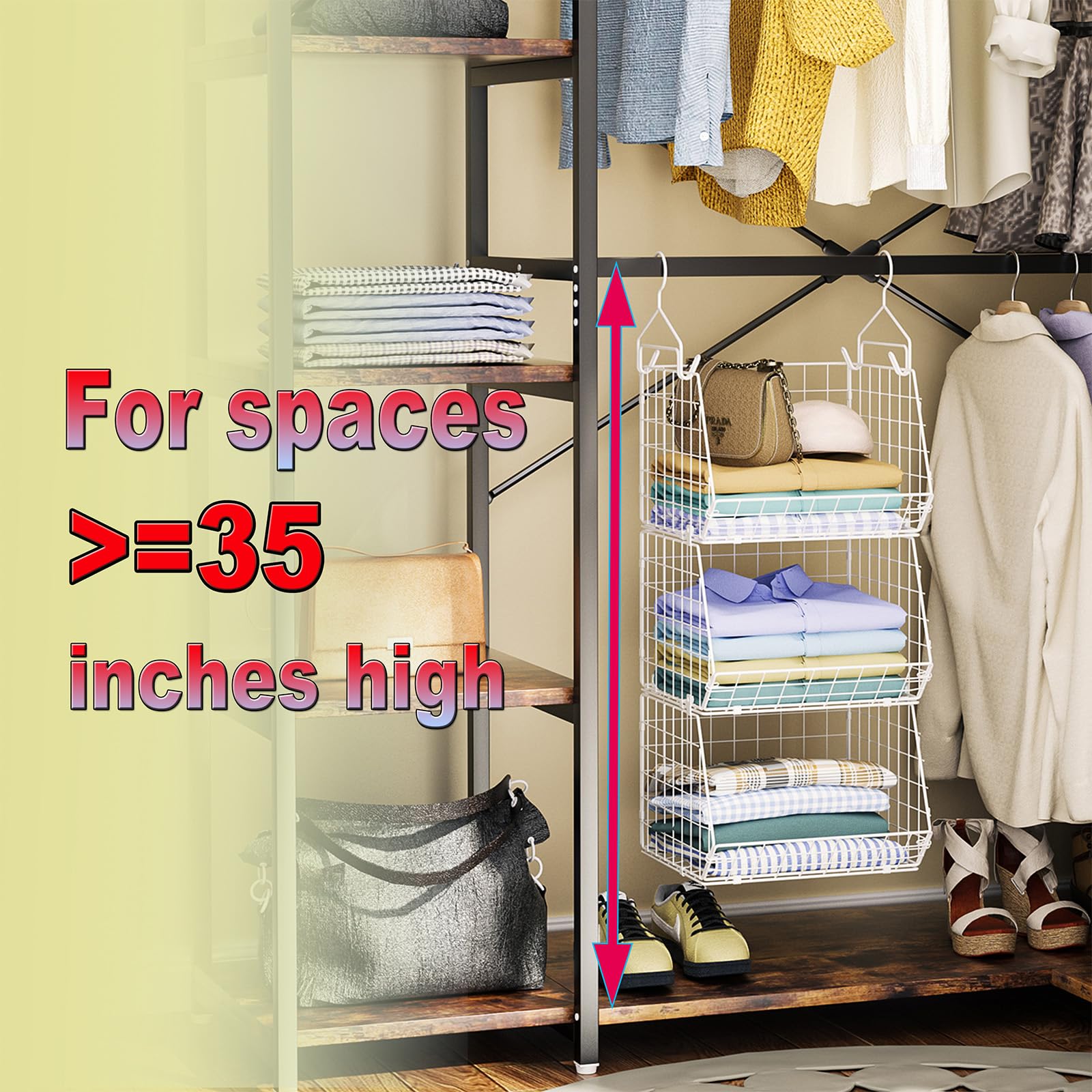 3 Tier Foldable Closet Organizer
