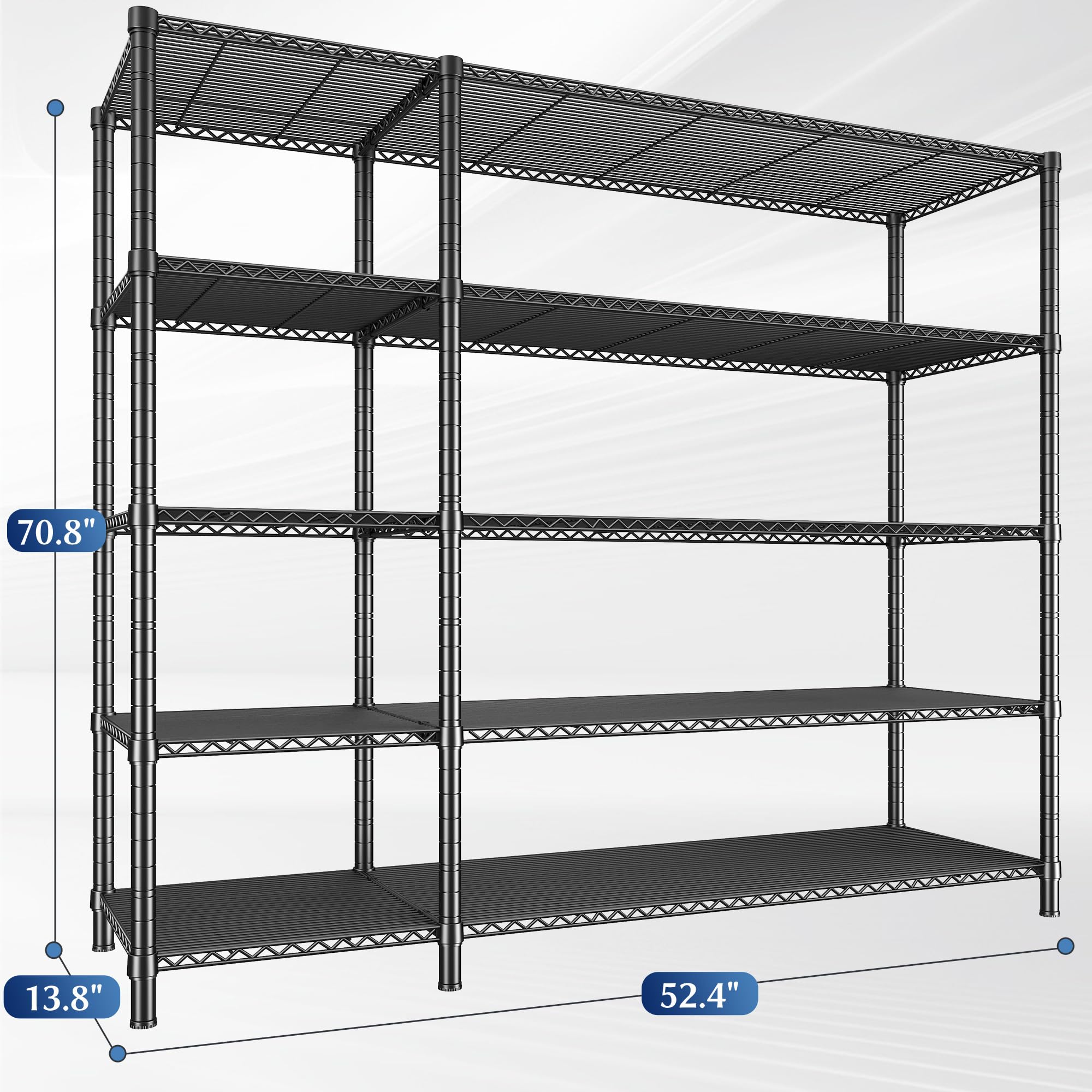 52.36" W Storage Shelves (5 Count)