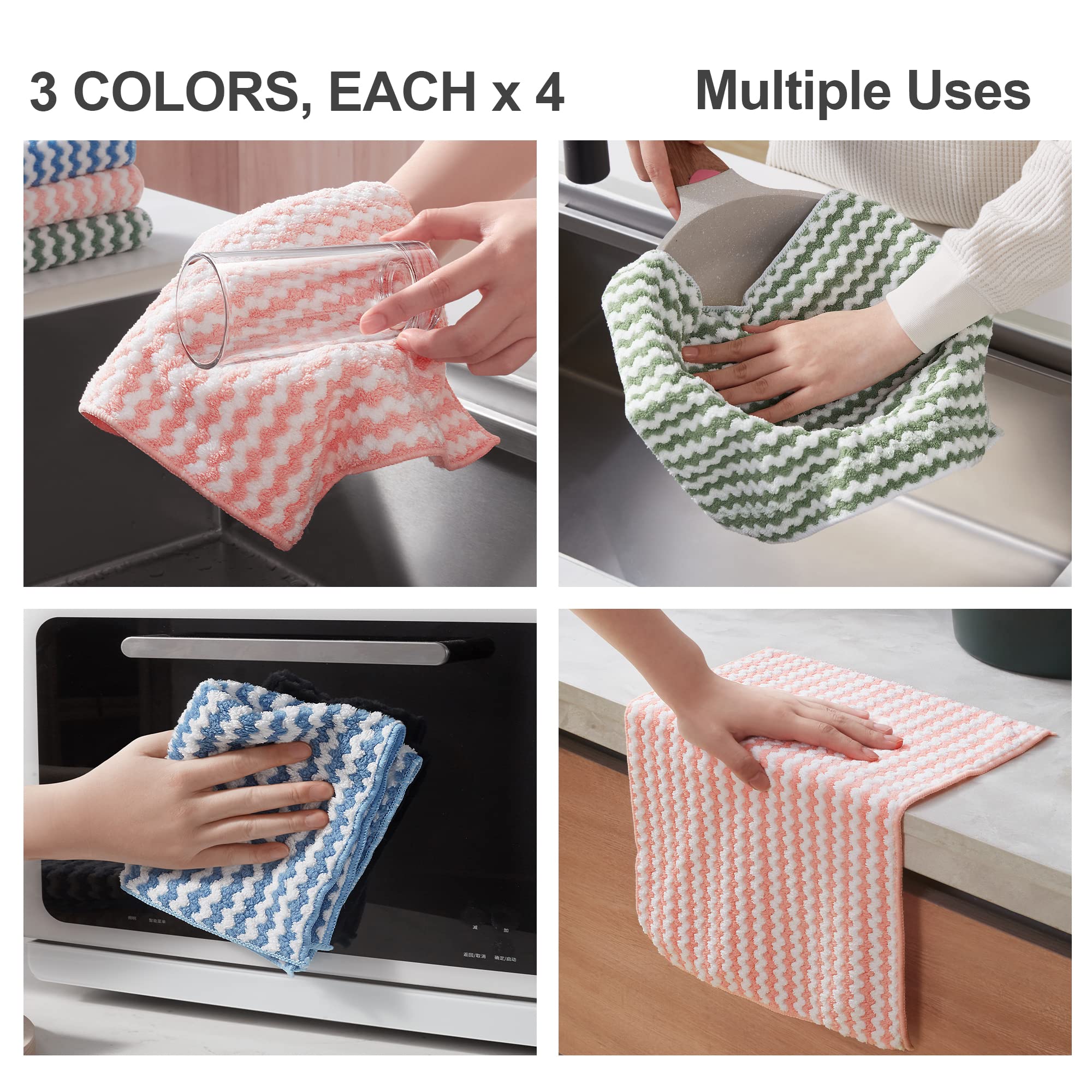 12 Pack Microfiber Cleaning Cloth (12 Count)