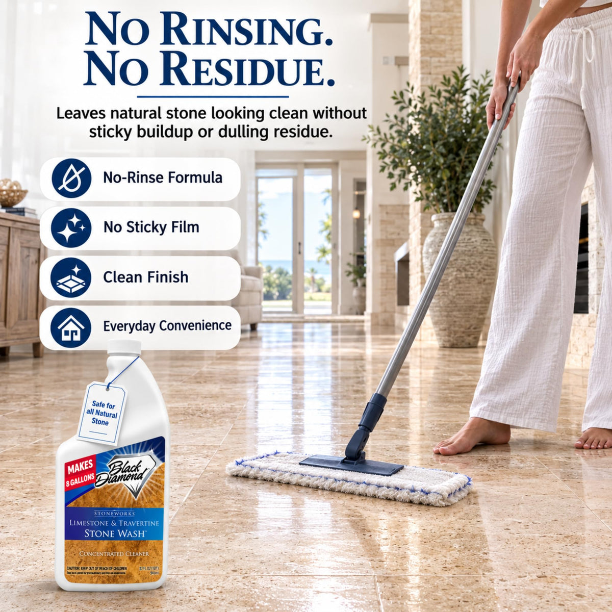 Natural Stone Cleaner for Limestone (32 Fl Oz)