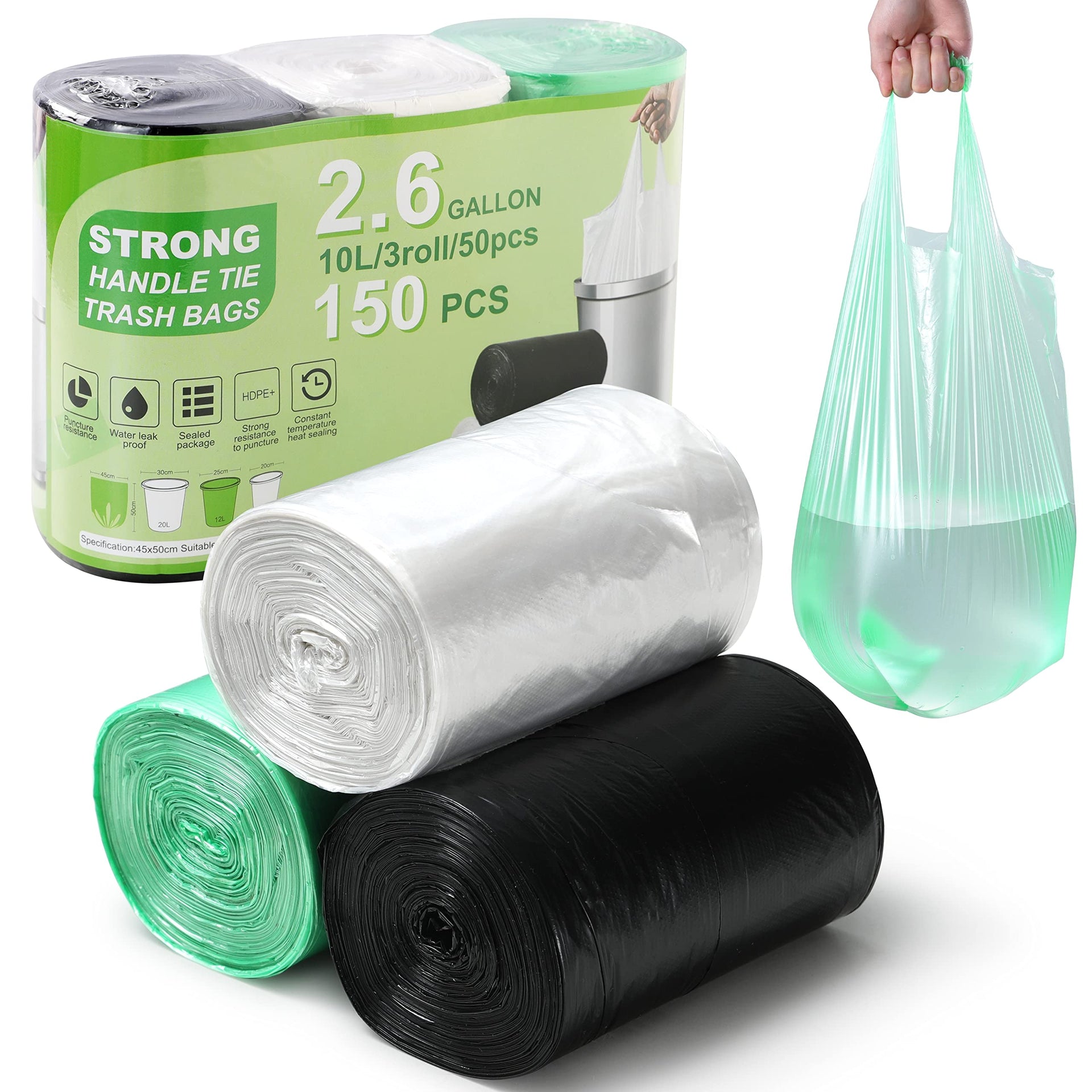 2.6 Gallon Trash Bag 150 Count