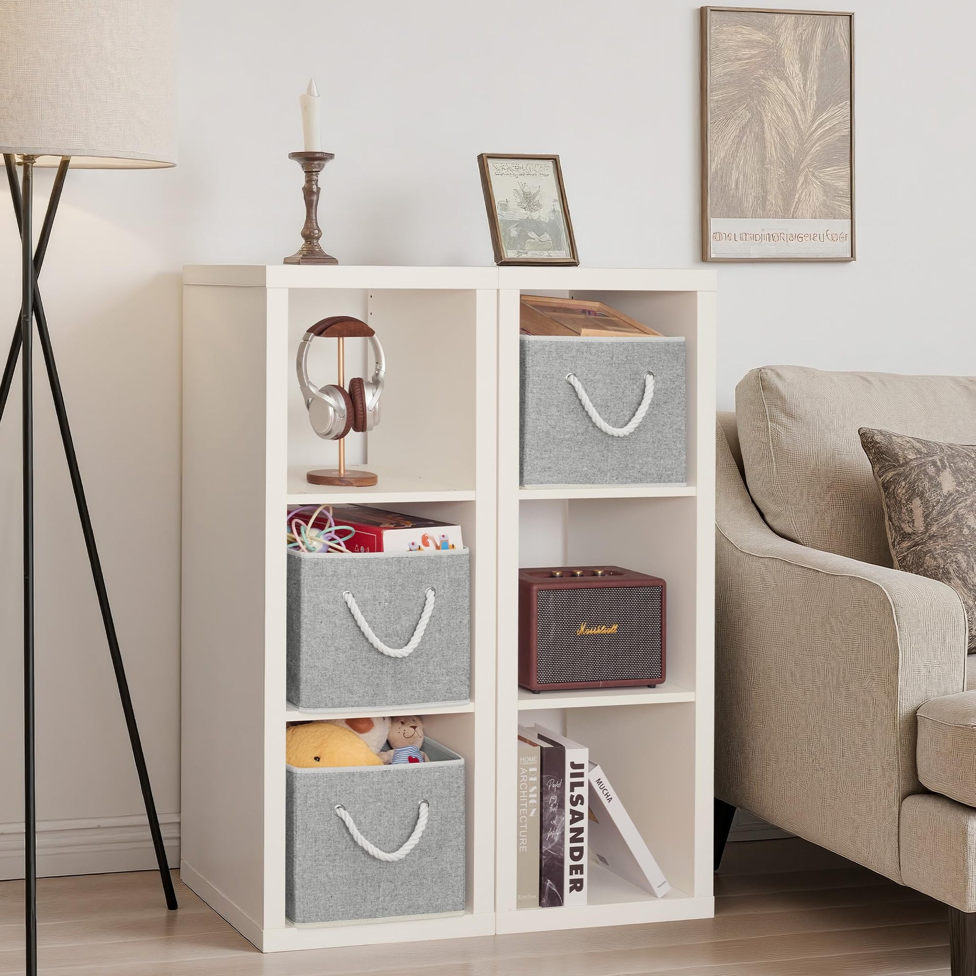 Storage Bins with Rope Handles (3 Count)