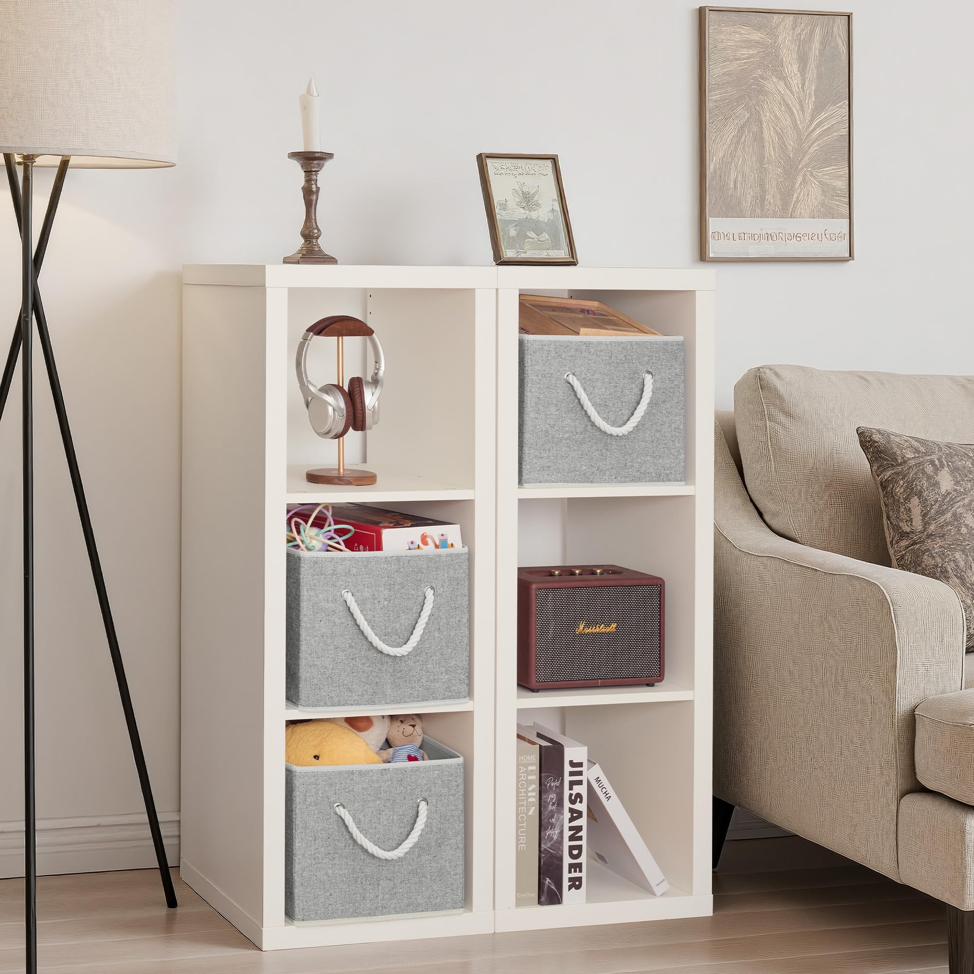 Storage Bins with Rope Handles (3 Count)