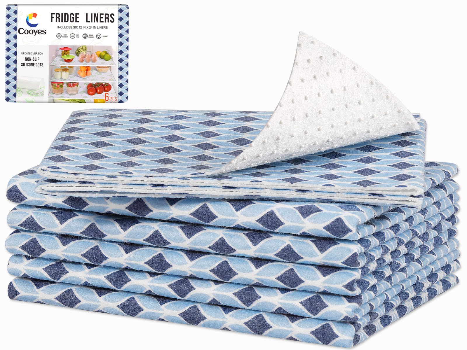 6 Pack Cloth Shelf Liners 17.7" × 24"