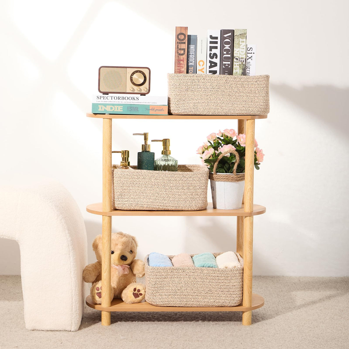 Small Storage Baskets for Organizing (4 Count)