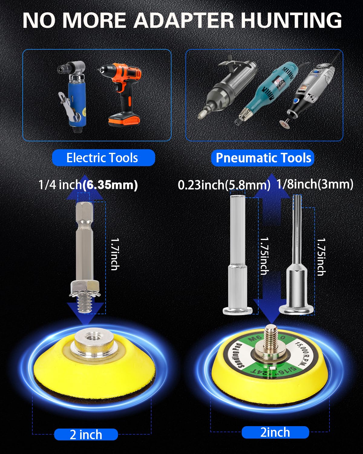 2 Inch Sanding Discs Drill Polishing Kit (194 Count)