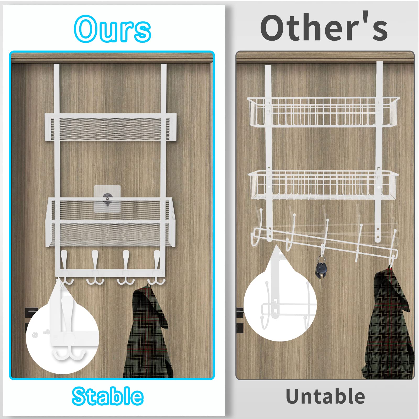 Over The Door Hooks Organizer