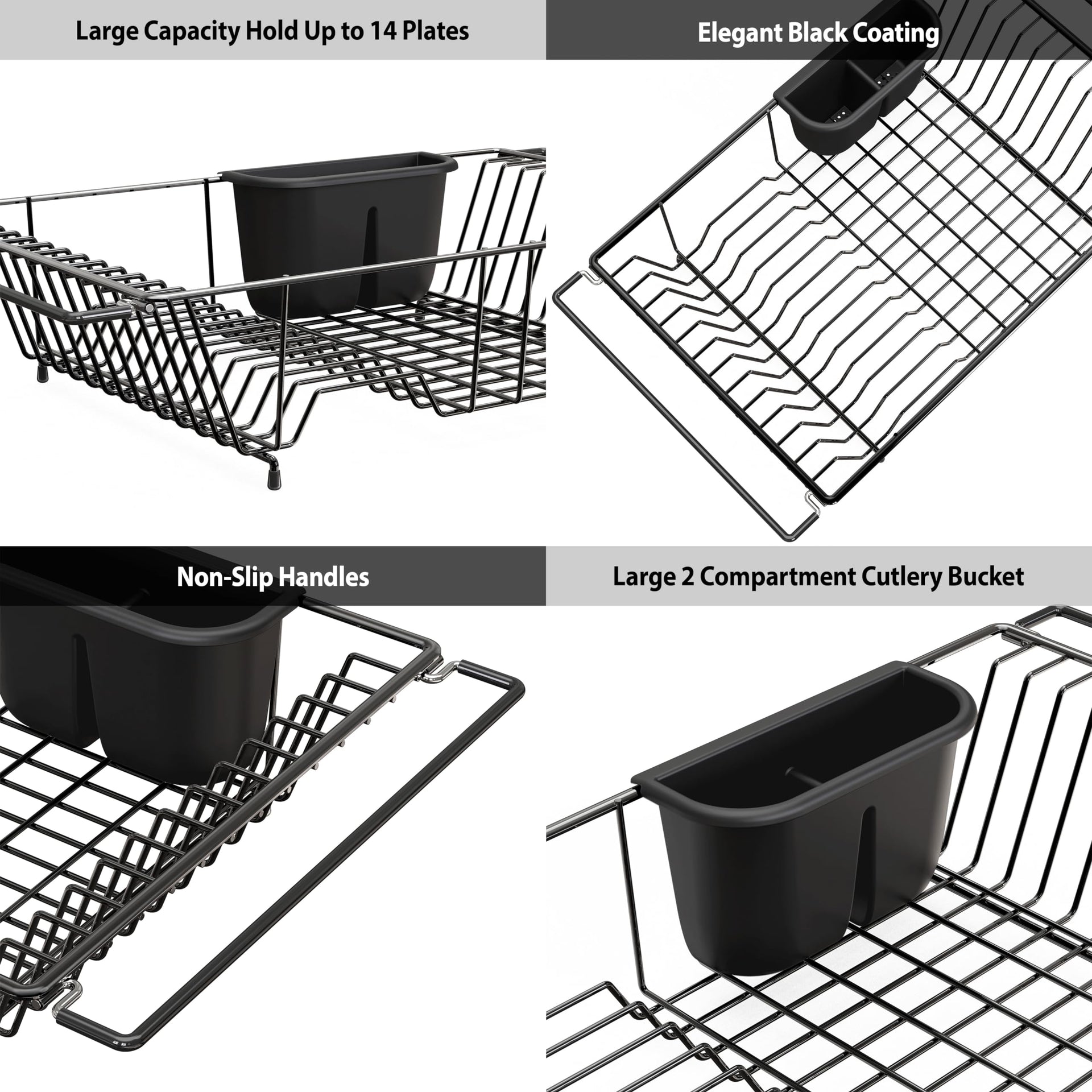 Large Stainless Over Sink Counter Dish Drainer Rack