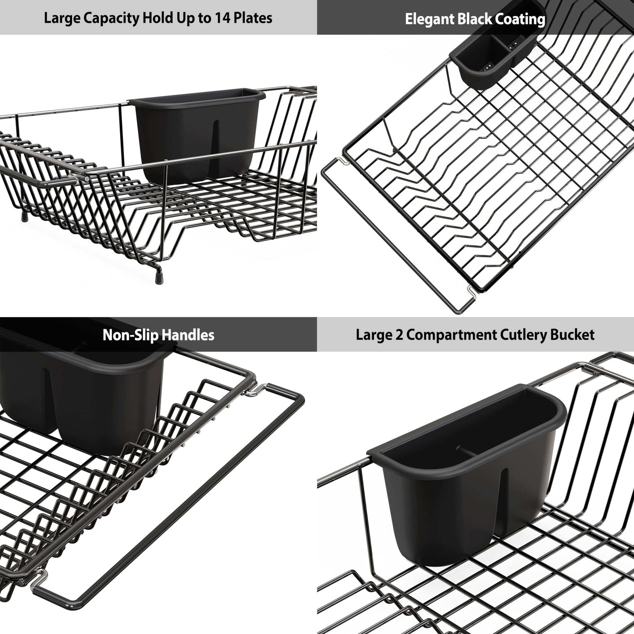 Large Stainless Over Sink Counter Dish Drainer Rack