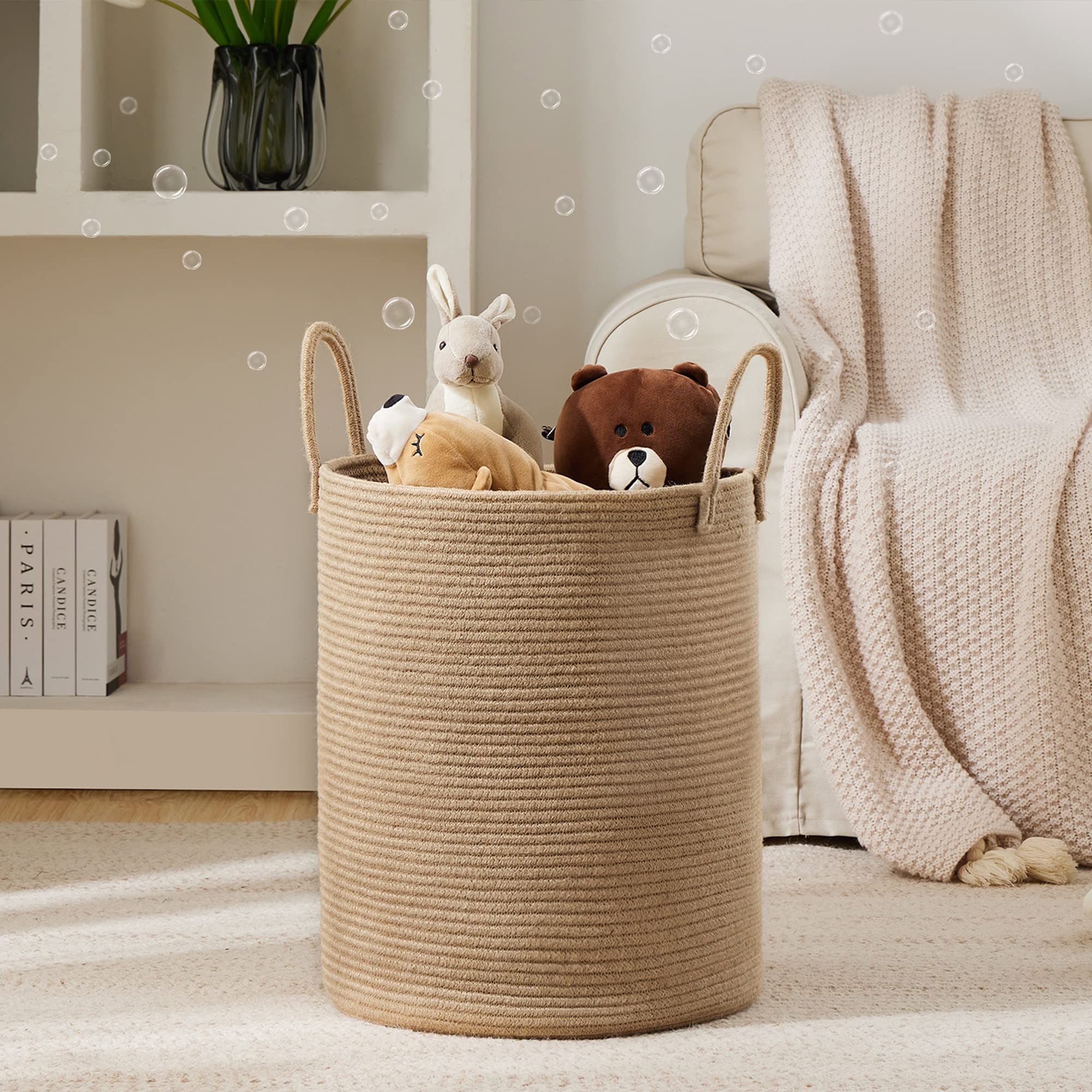 Jute Rope Laundry Hamper Basket - ModHome Supplies