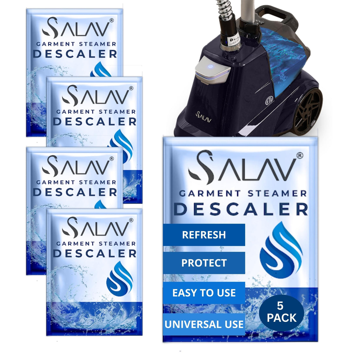 Garment Steamer Descaling Solution Packets for Build (5 Count)