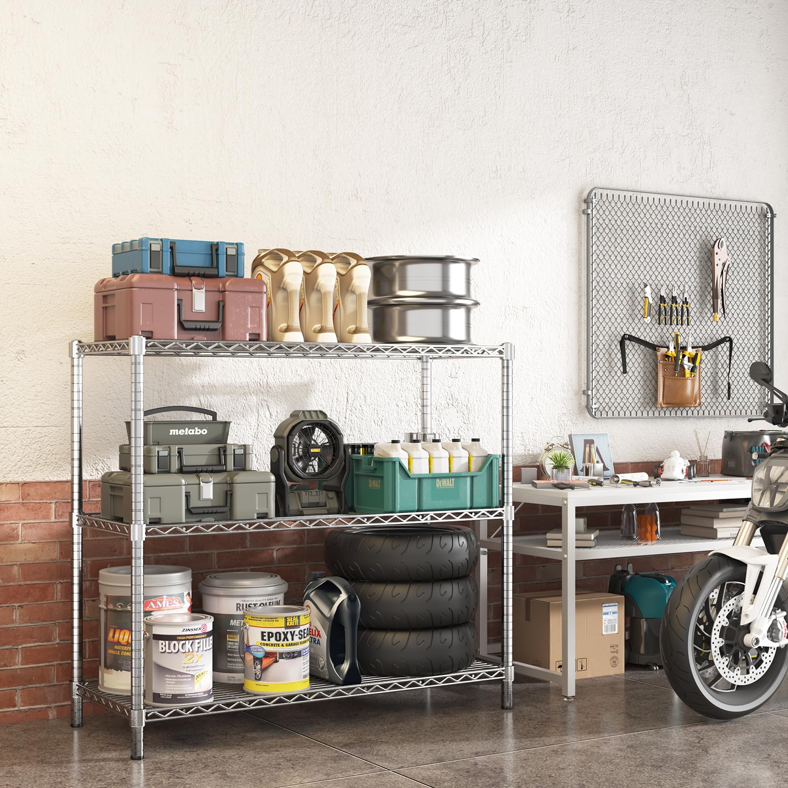 45" Small Wire Shelving Unit