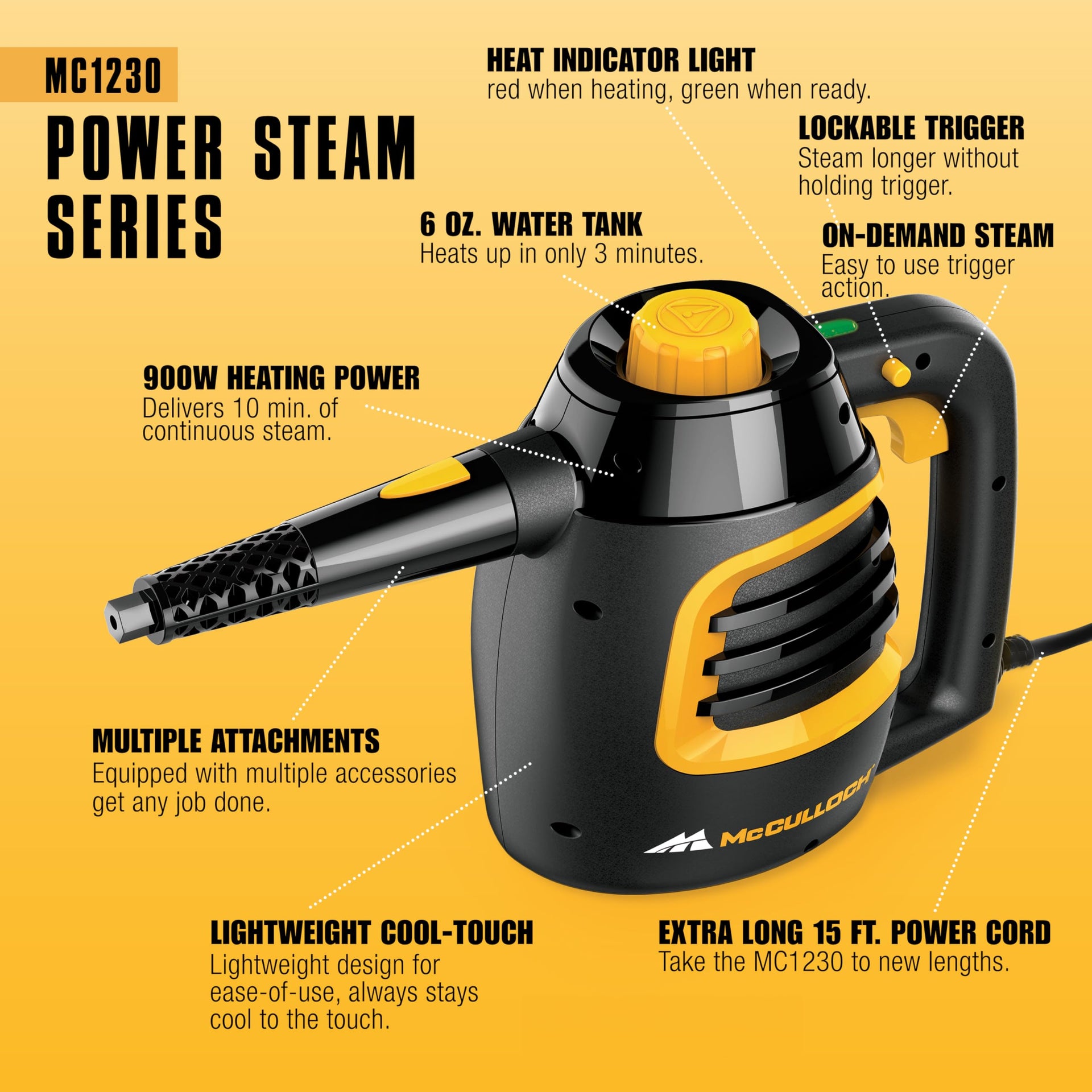 MC1230 Handheld Steam Cleaner