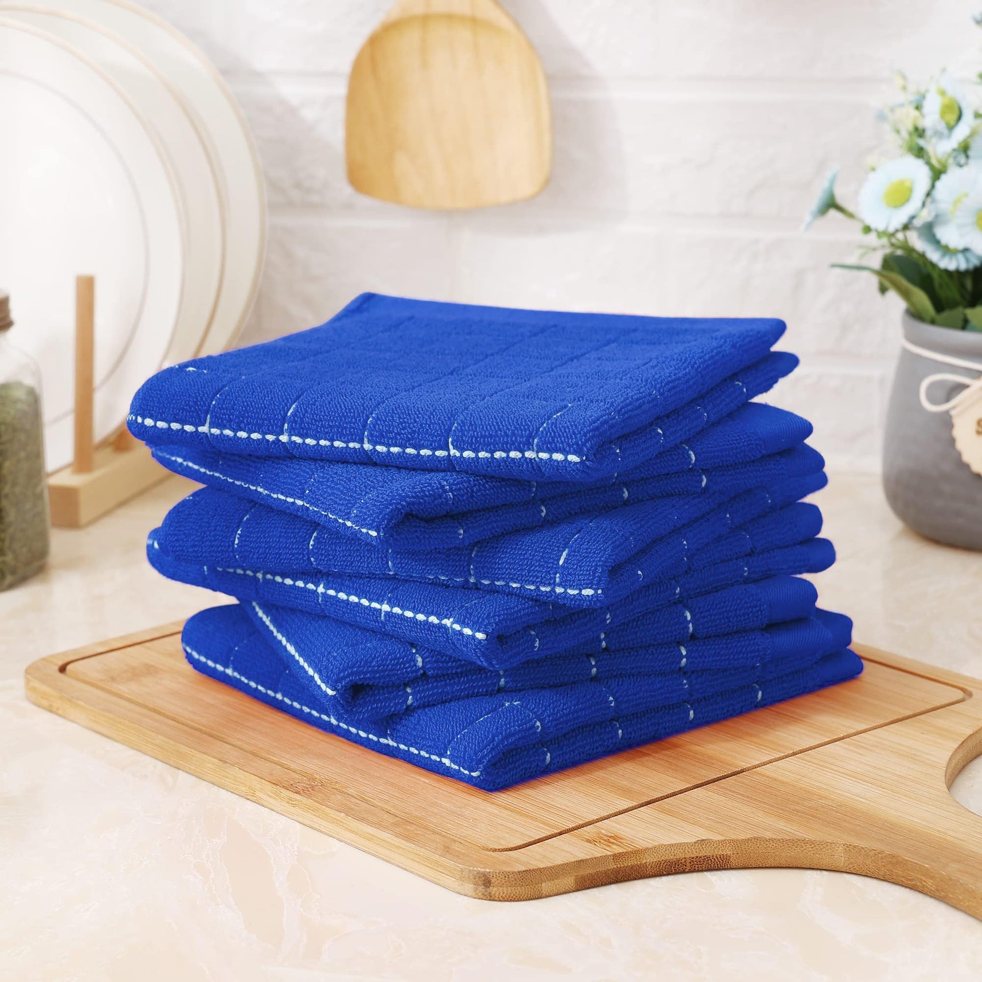 100% Cotton Terry Kitchen Dish Cloths (8 Count)