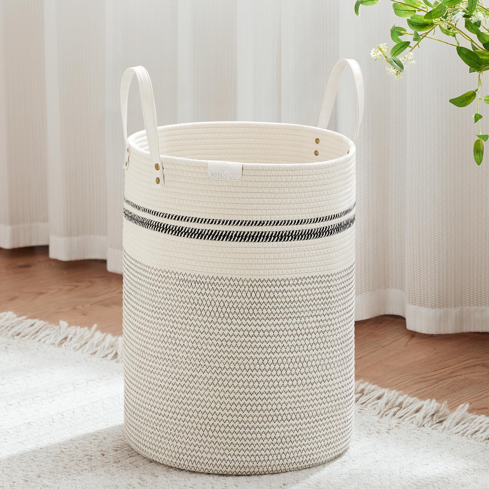58L Tall Woven Rope Laundry Hamper (1961.2133 Fl Oz) - ModHome Supplies