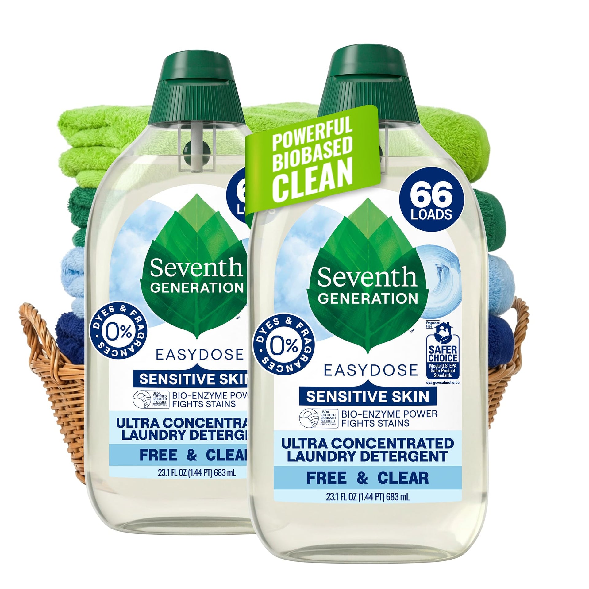 Ultra Concentrated Free & Clear Laundry Detergent (46.2 Ounce) - ModHome Supplies