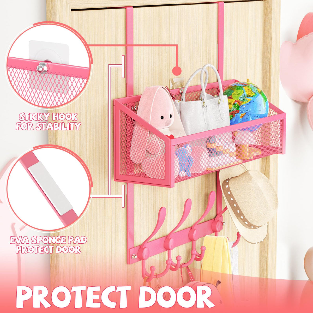 Over The Door Hooks Organizer