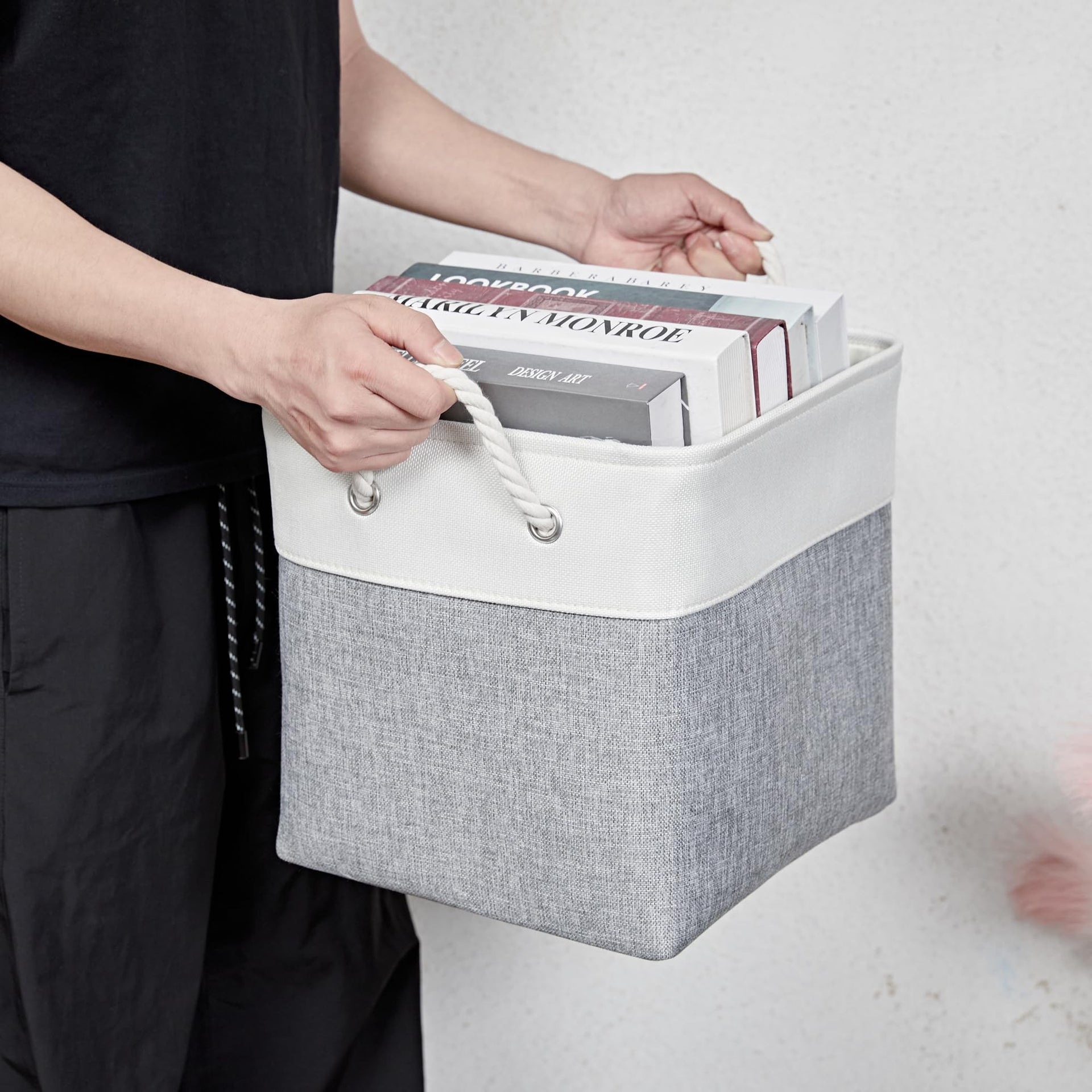 13 Inch 6 Pack Foldable Fabric Storage Cubes with Handles (6 Count)