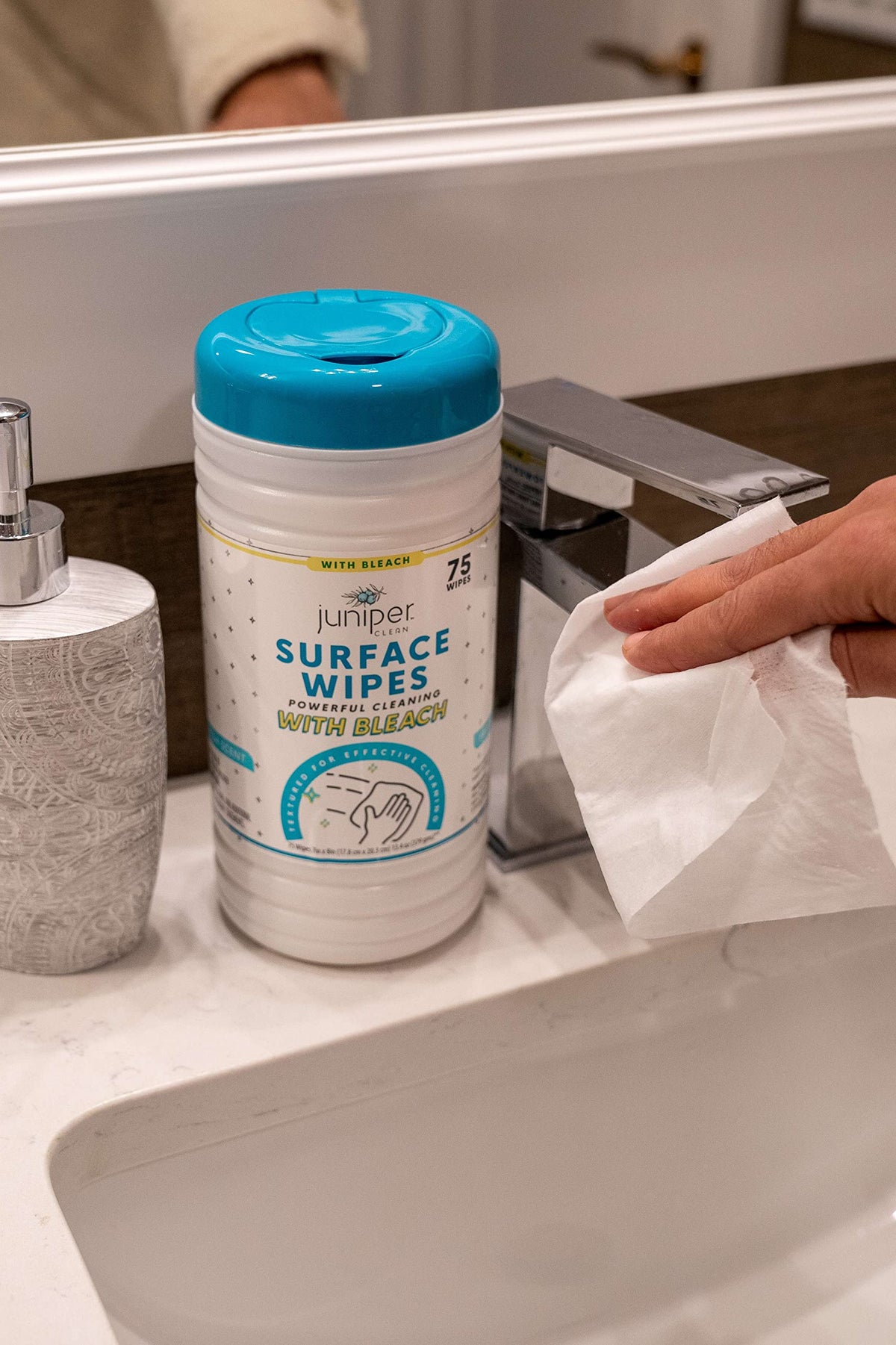 1 Pack Surface Cleaning Wipes with Bleach (75 Count) - ModHome Supplies