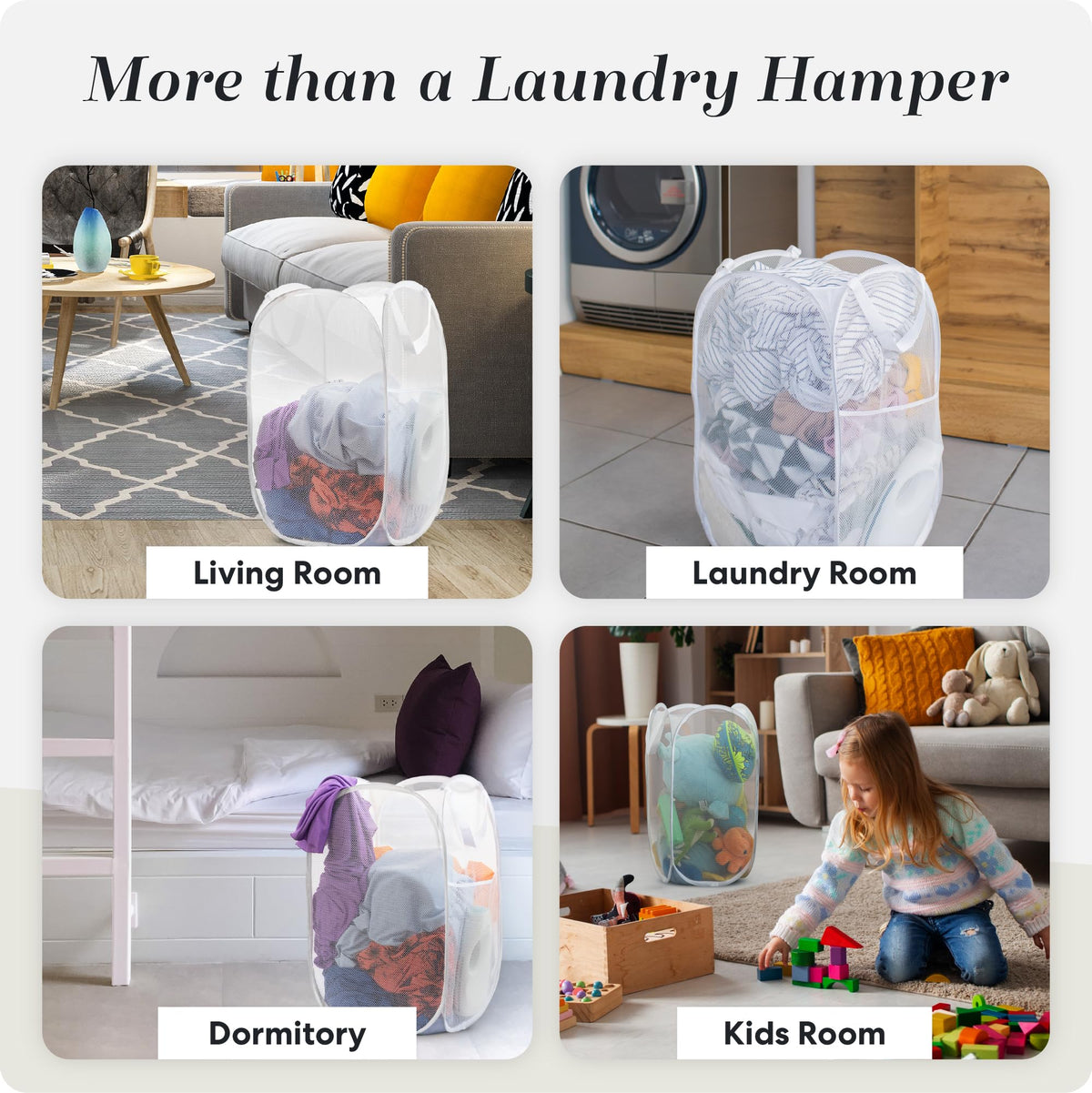 Collapsible Mesh Pop Up Laundry Hamper 2 (2 Count)