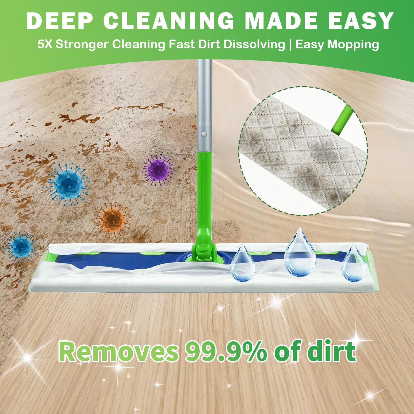40 Count XL Wet Pads Refills Compatible with Swiffer XL Mop