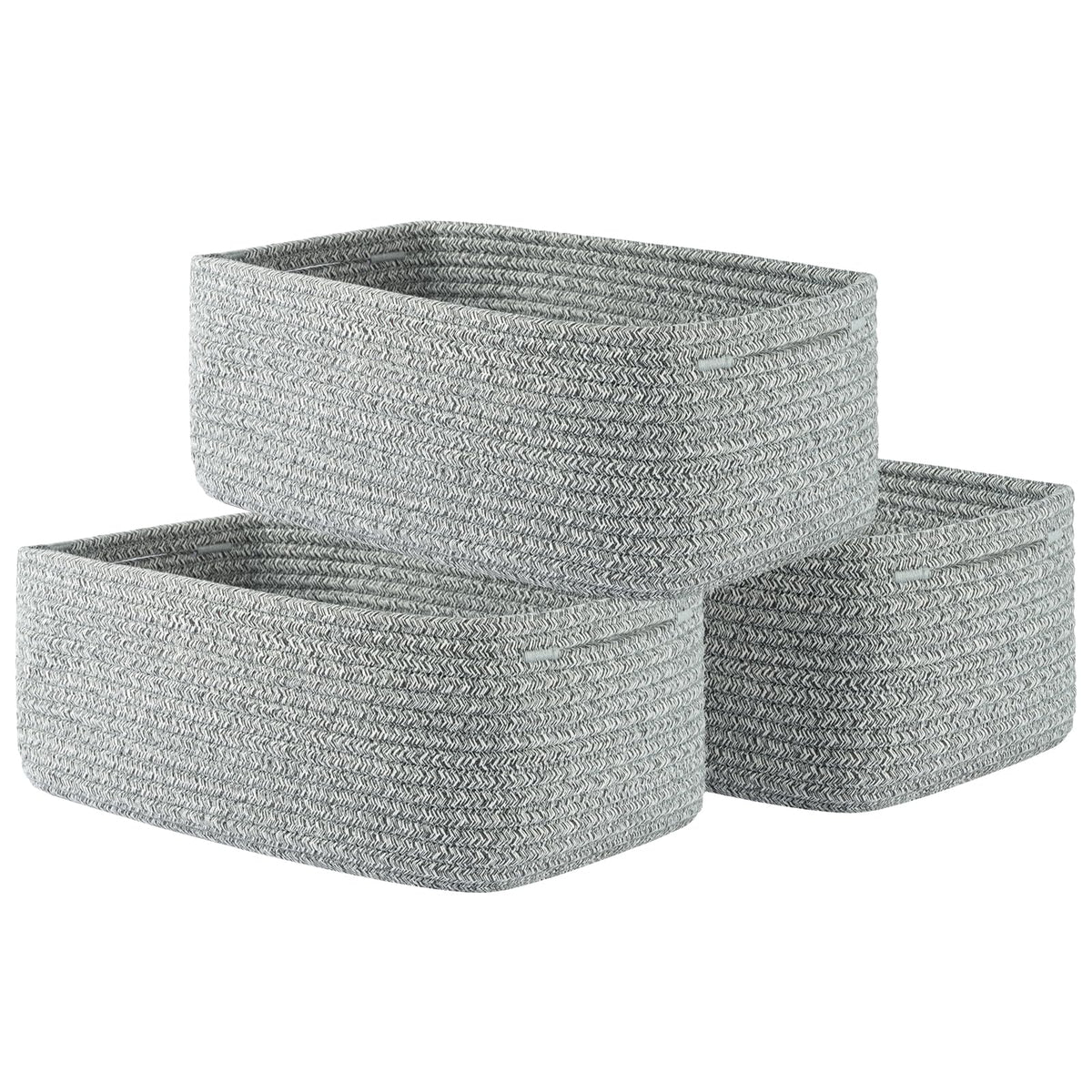 Small Woven Storage Basket for Organizing (3 Count)