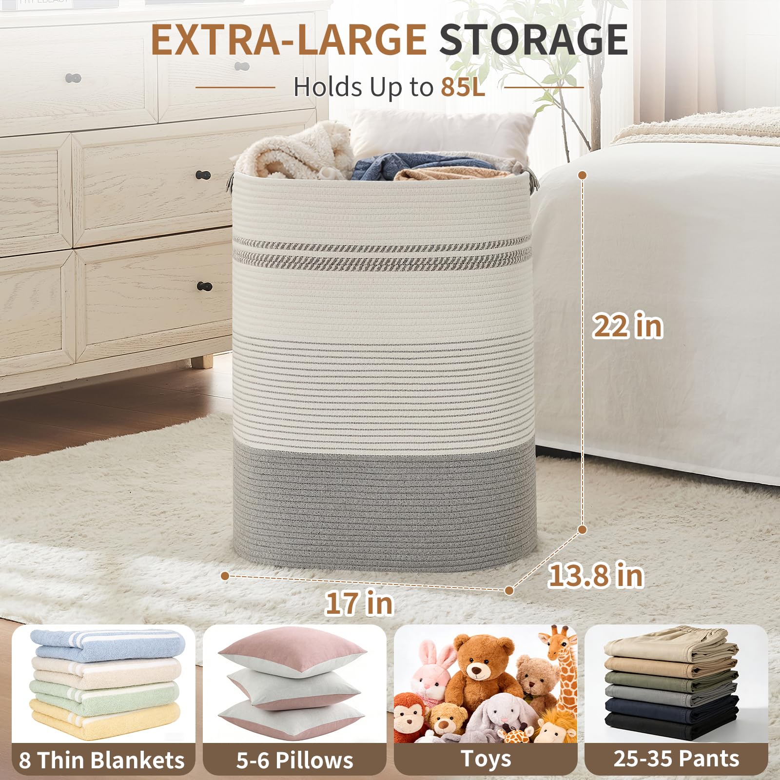 Laundry Basket with Handles