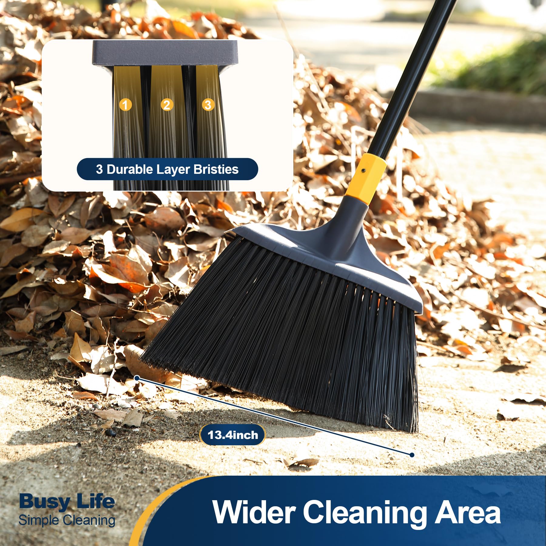 Heavy Duty Broom Outdoor Commercial Broom 54Inch