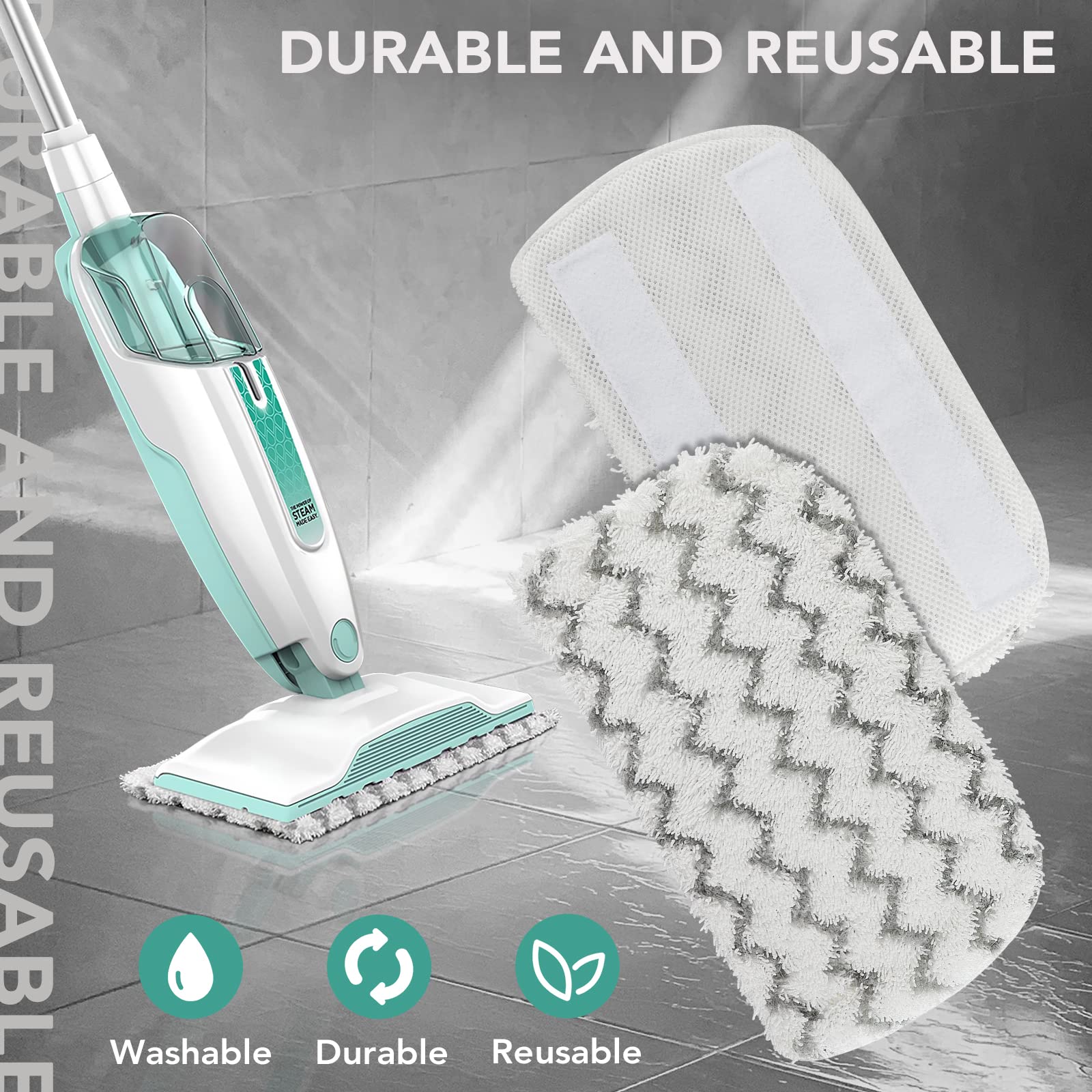 S1000 S2001 Steam Mop Replacement Pads for Shark Steam Mop S1000 S1000A S1000C S1000WM S10001C S1200 & S2001 SteamSpot Steam Mop