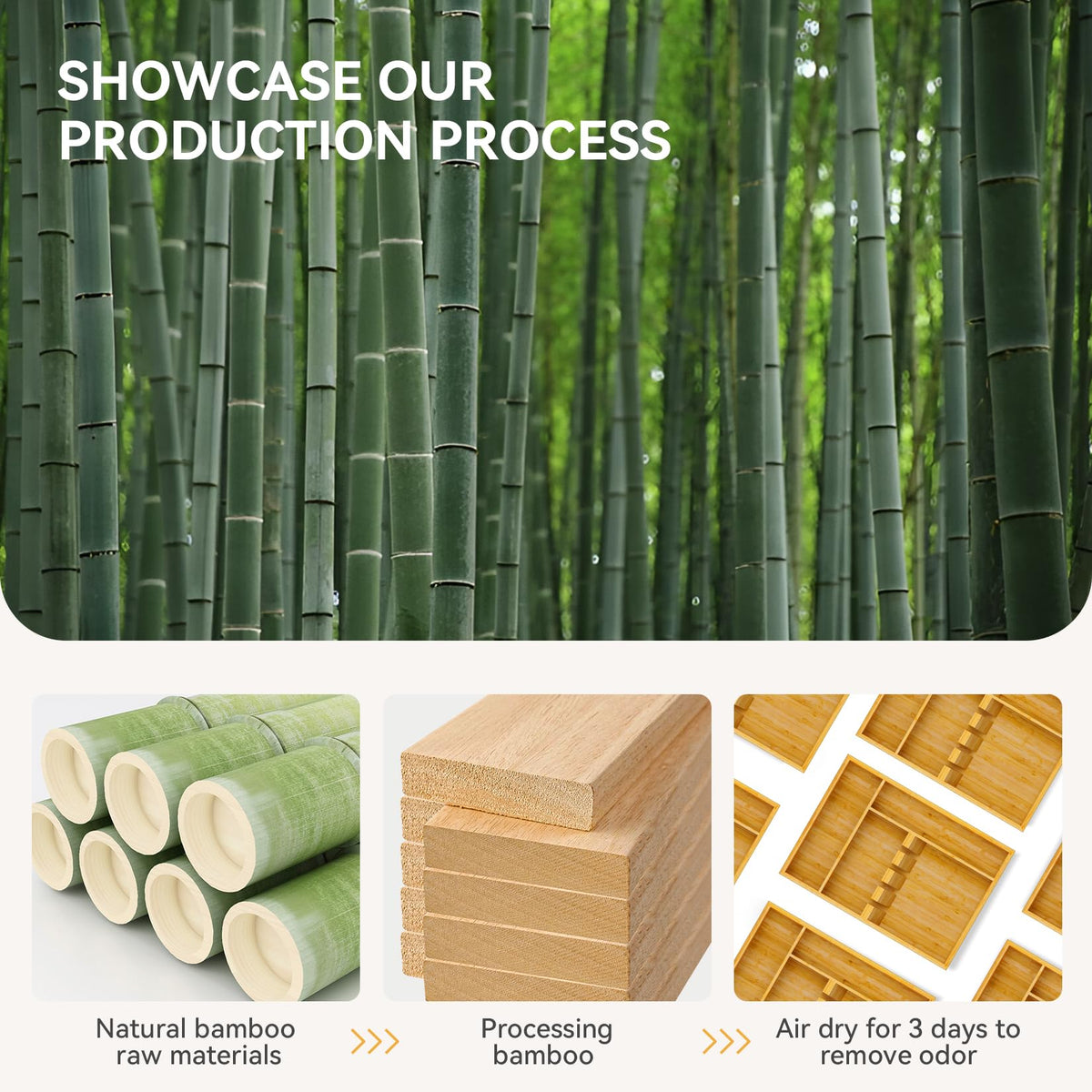 Bamboo Silverware Organizer