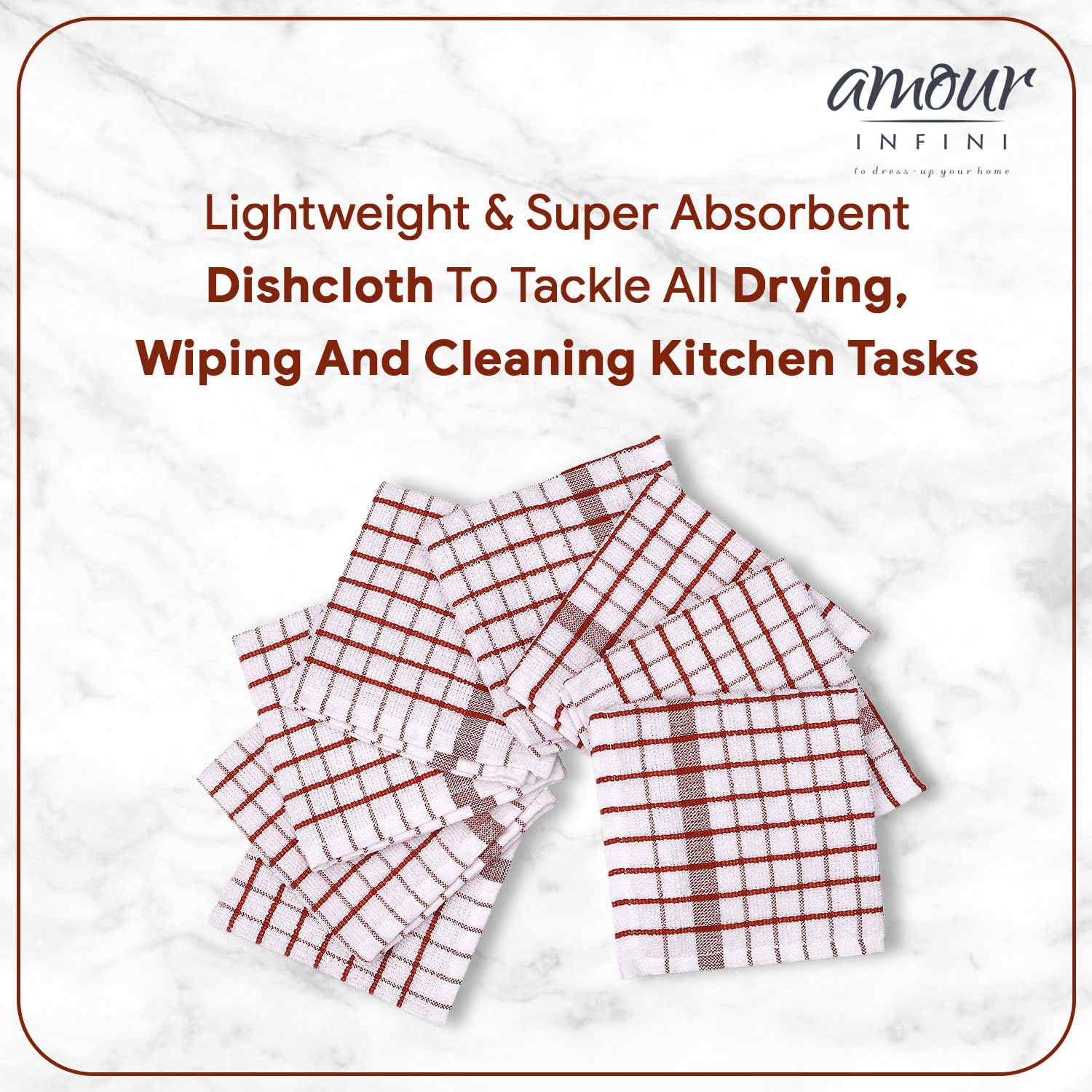 Kitchen Dish Cloths Set of 8 (8 Count)